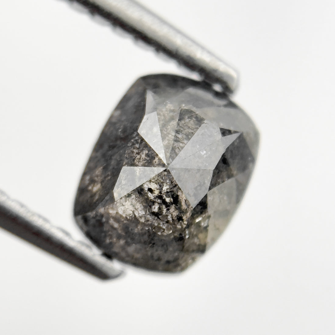 1.06 Ct Cushion Rose Cut Grey Natural Fancy Diamond