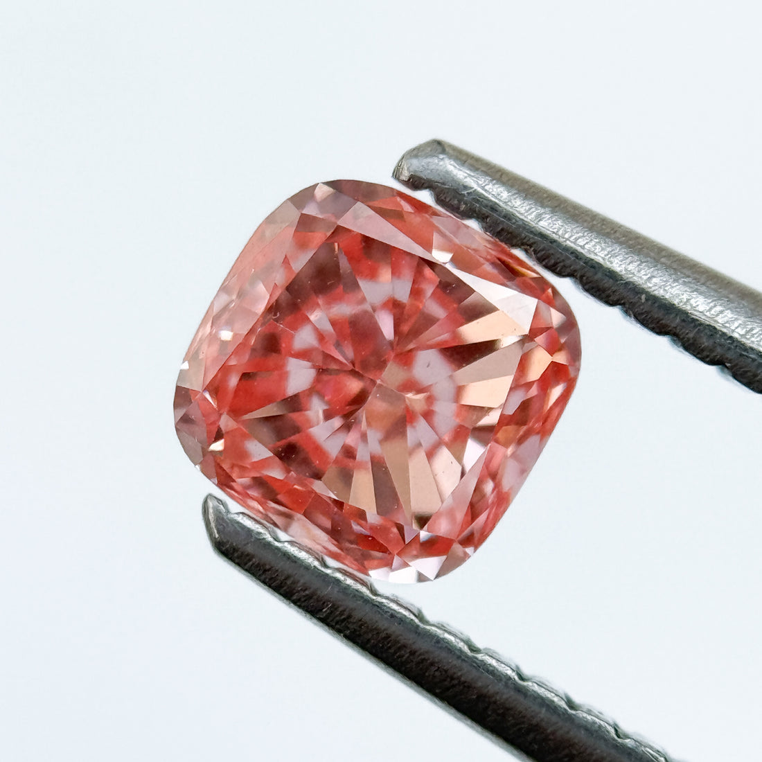 1.0 Ct Cushion Brilliant Cut Pink Natural Salt and Pepper Diamond