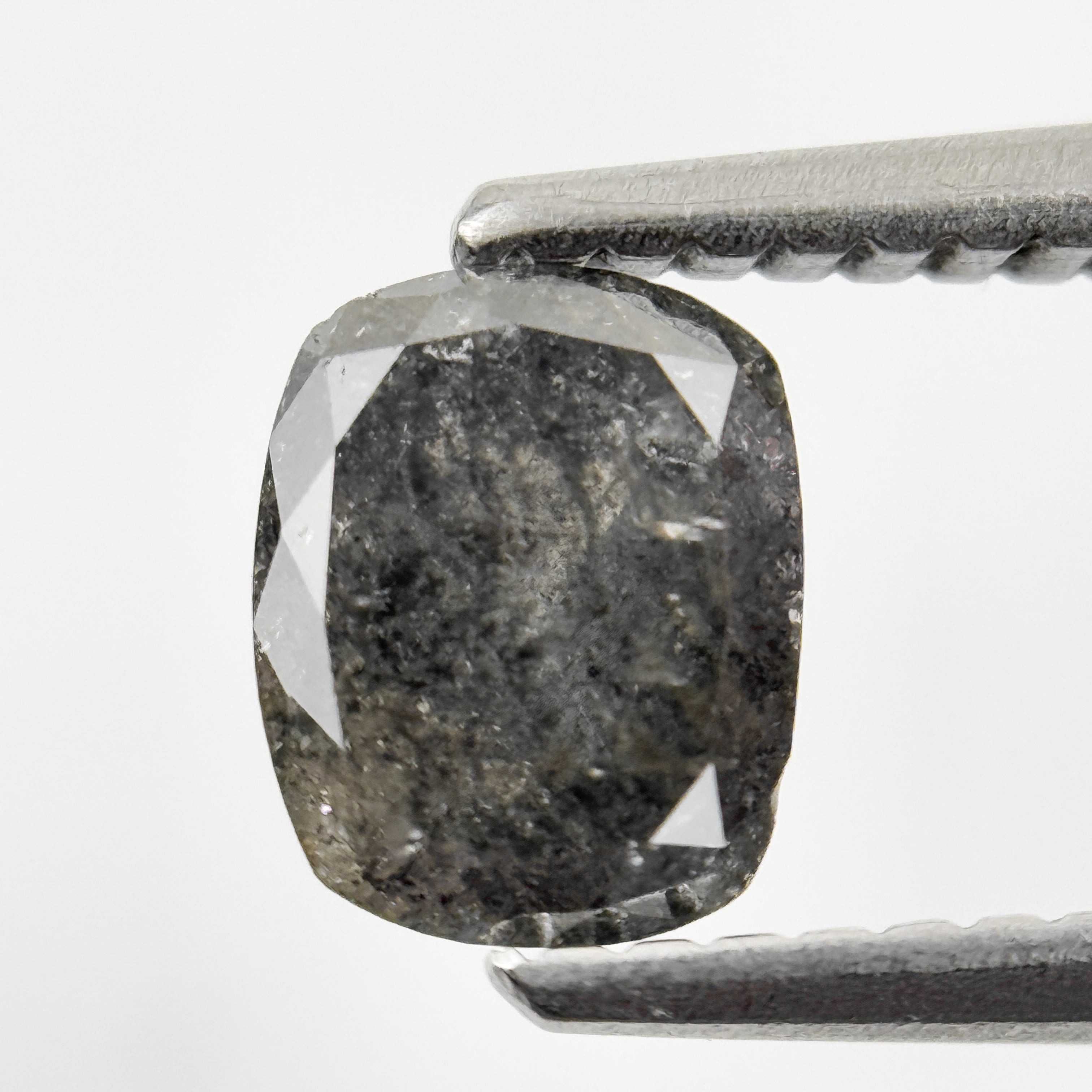 1.06 Ct Cushion Rose Cut Grey Natural Fancy Diamond
