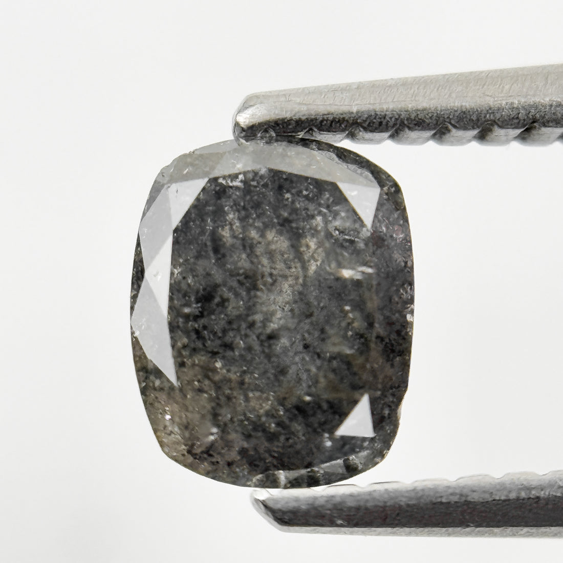 1.06 Ct Cushion Rose Cut Grey Natural Fancy Diamond