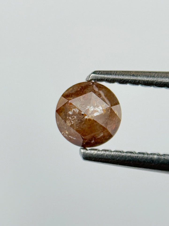 0.41 Ct Round Rose Cut Red Natural Fancy Diamond