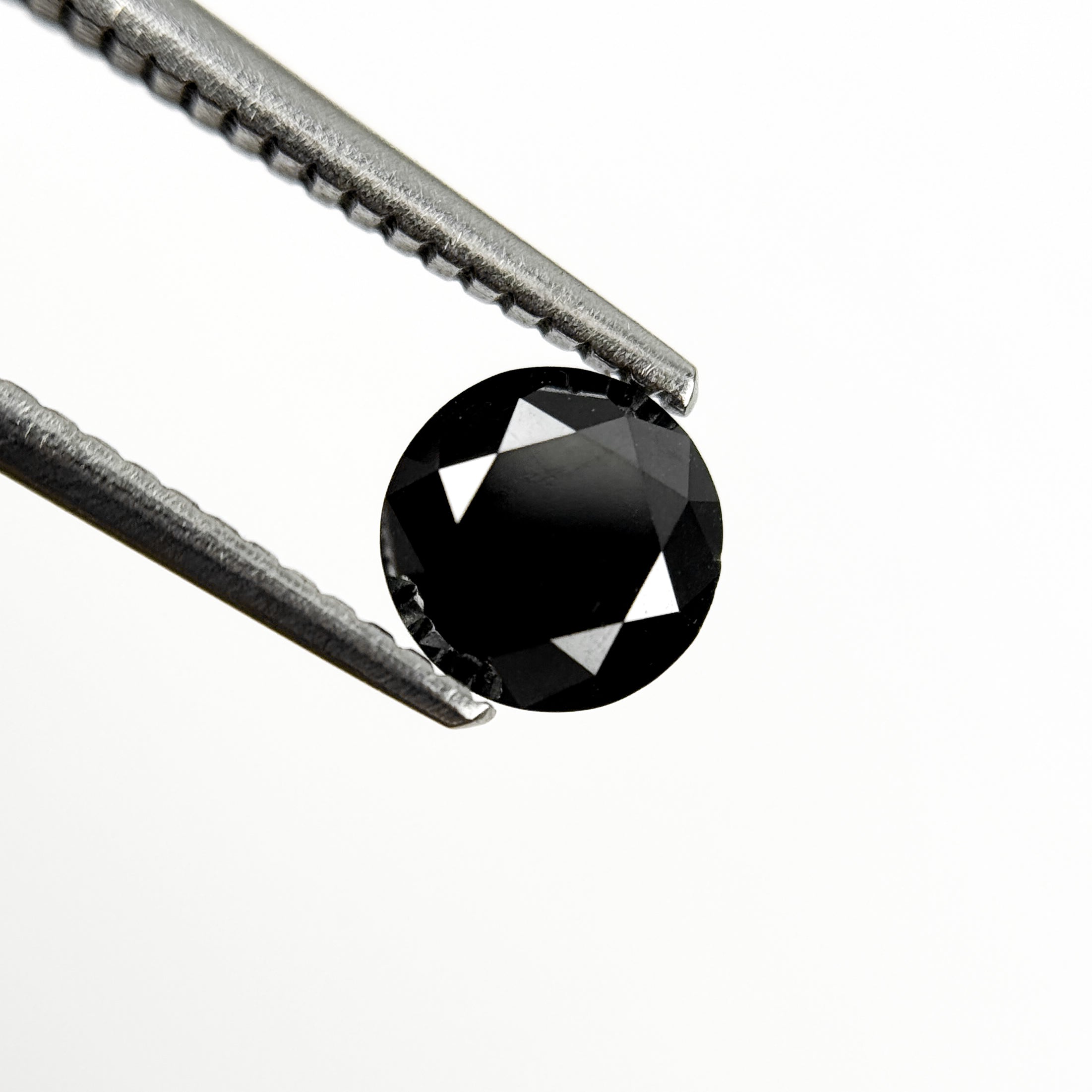 1.03 Ct Round Brilliant Cut Black Natural Salt and Pepper Diamond