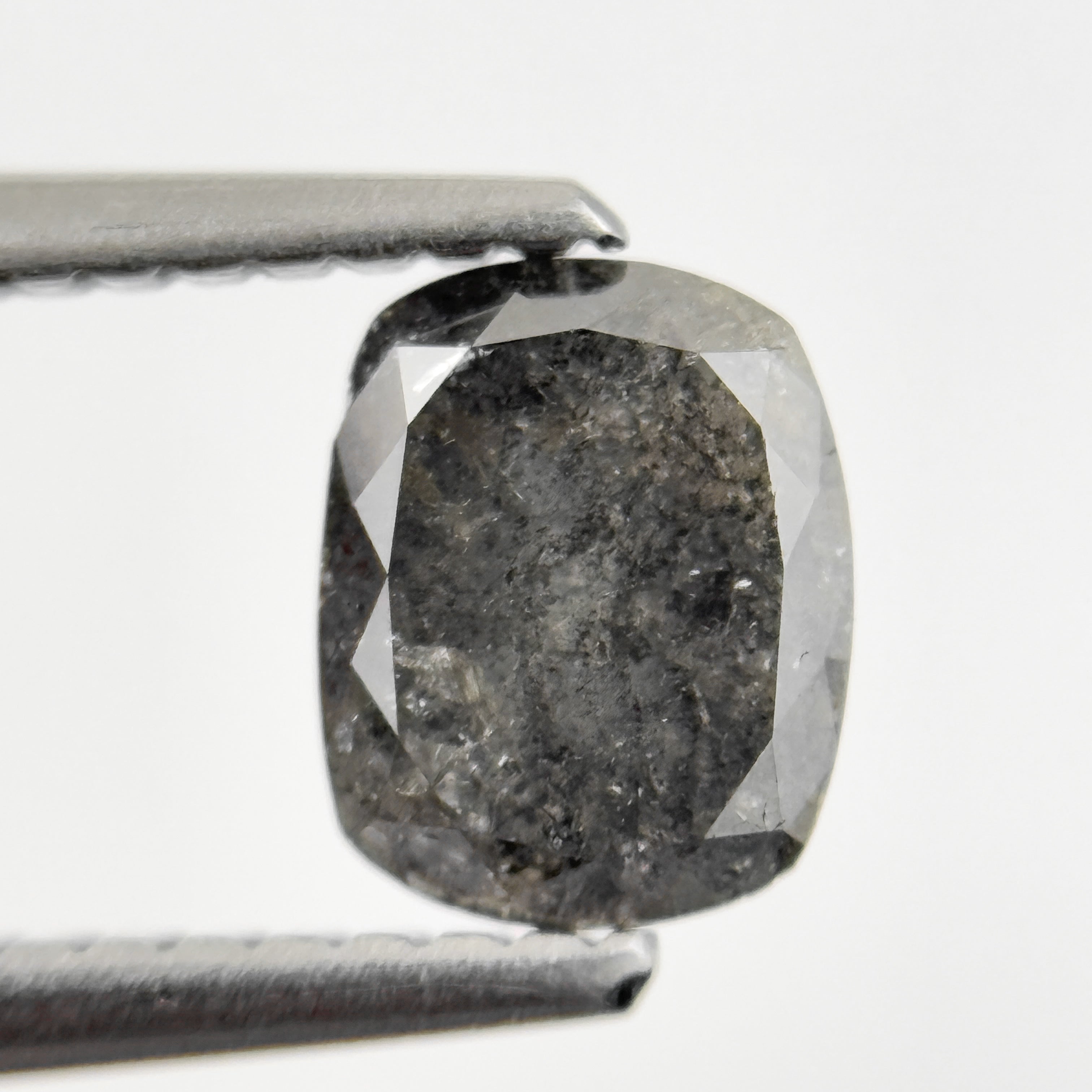 1.06 Ct Cushion Rose Cut Grey Natural Fancy Diamond