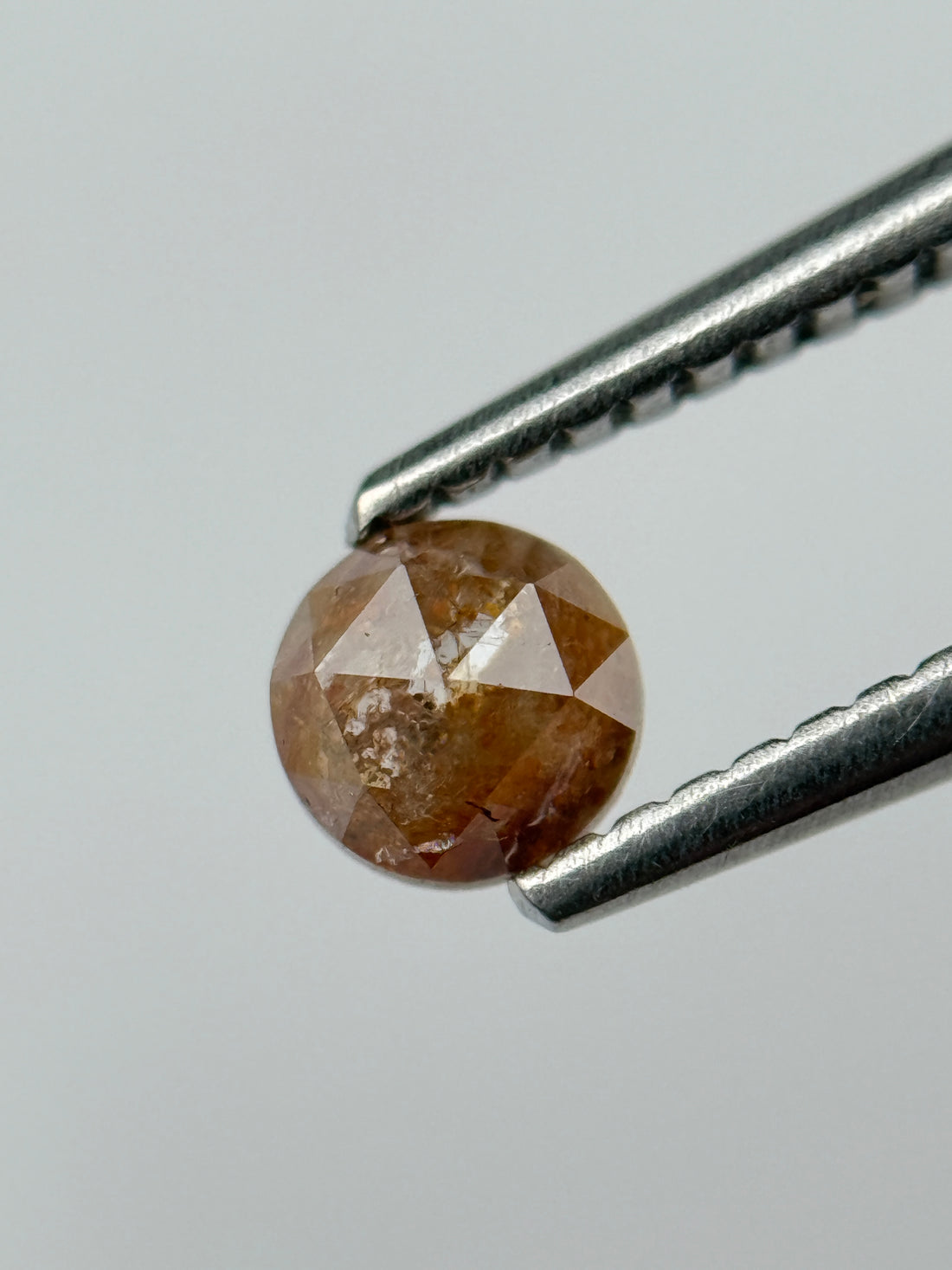 0.41 Ct Round Rose Cut Red Natural Fancy Diamond