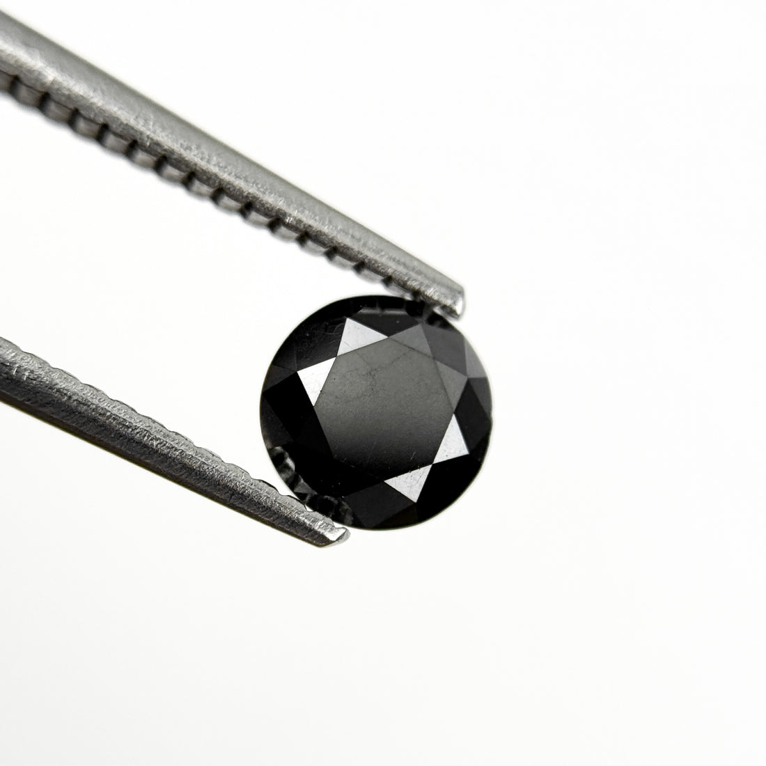 1.03 Ct Round Brilliant Cut Black Natural Salt and Pepper Diamond