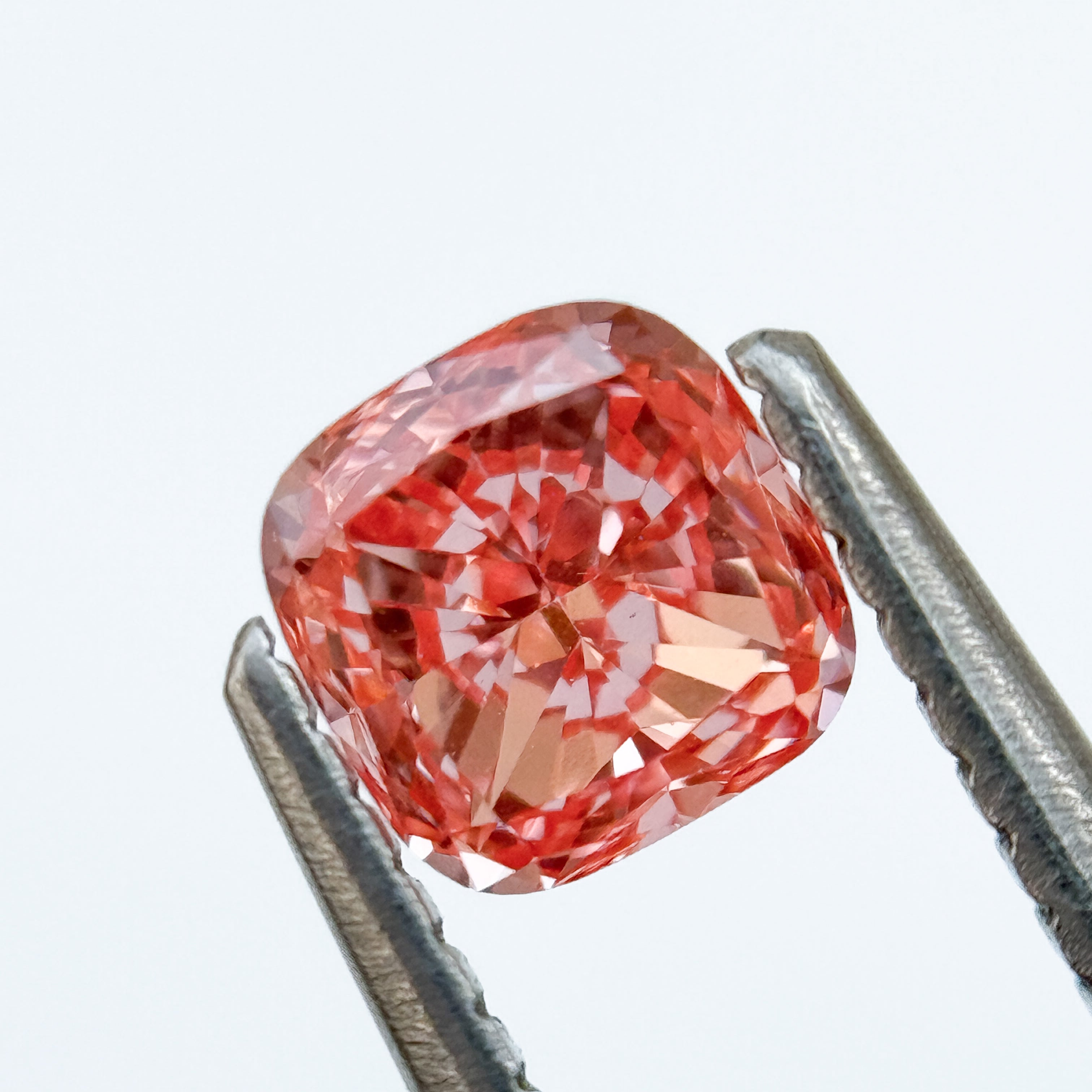 1.0 Ct Cushion Brilliant Cut Pink Natural Salt and Pepper Diamond
