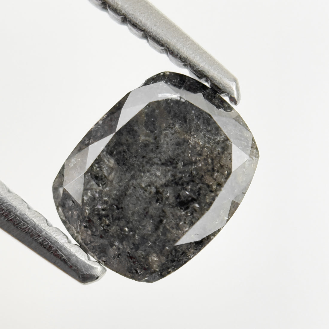 1.06 Ct Cushion Rose Cut Grey Natural Fancy Diamond
