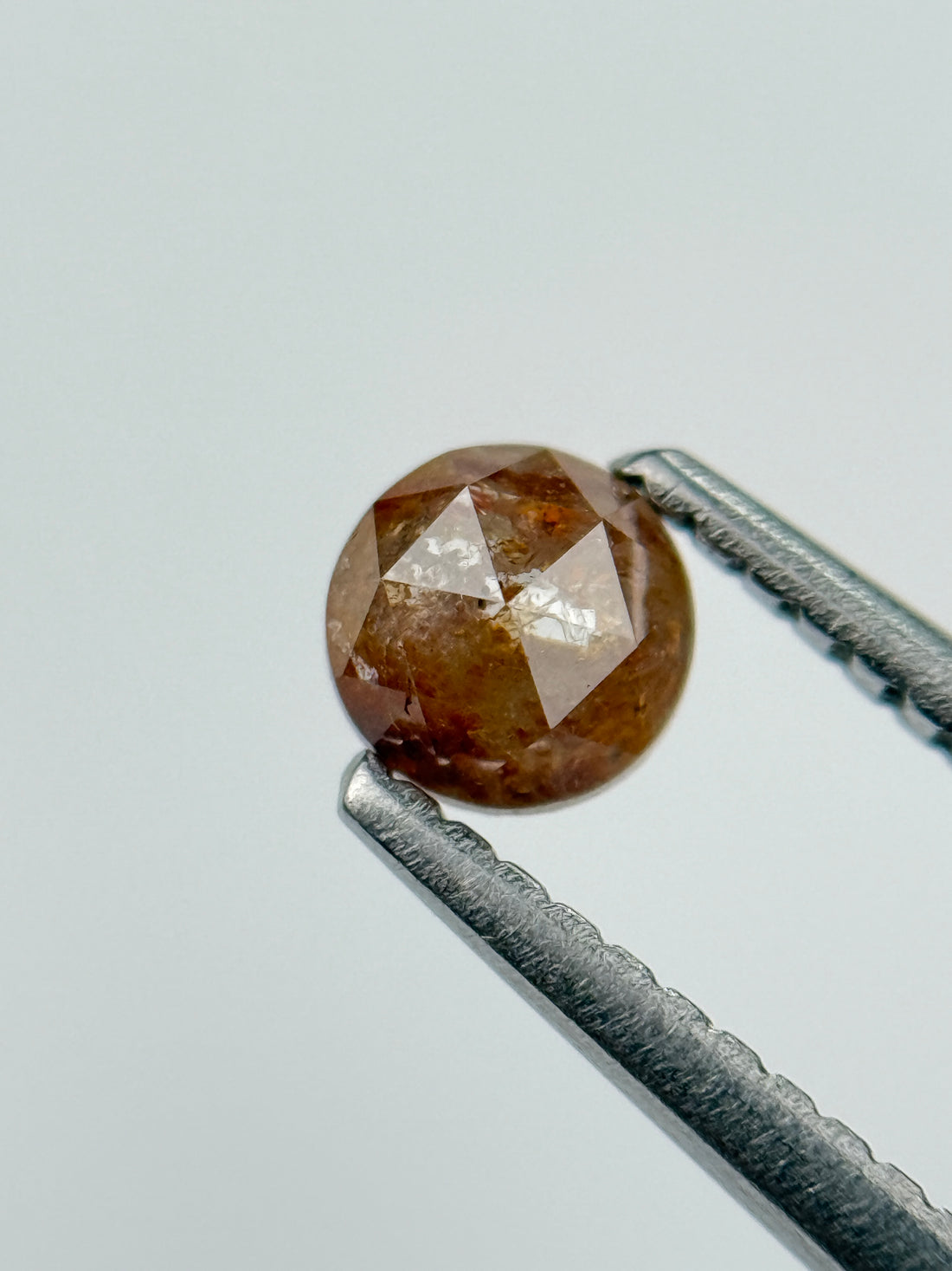 0.41 Ct Round Rose Cut Red Natural Fancy Diamond