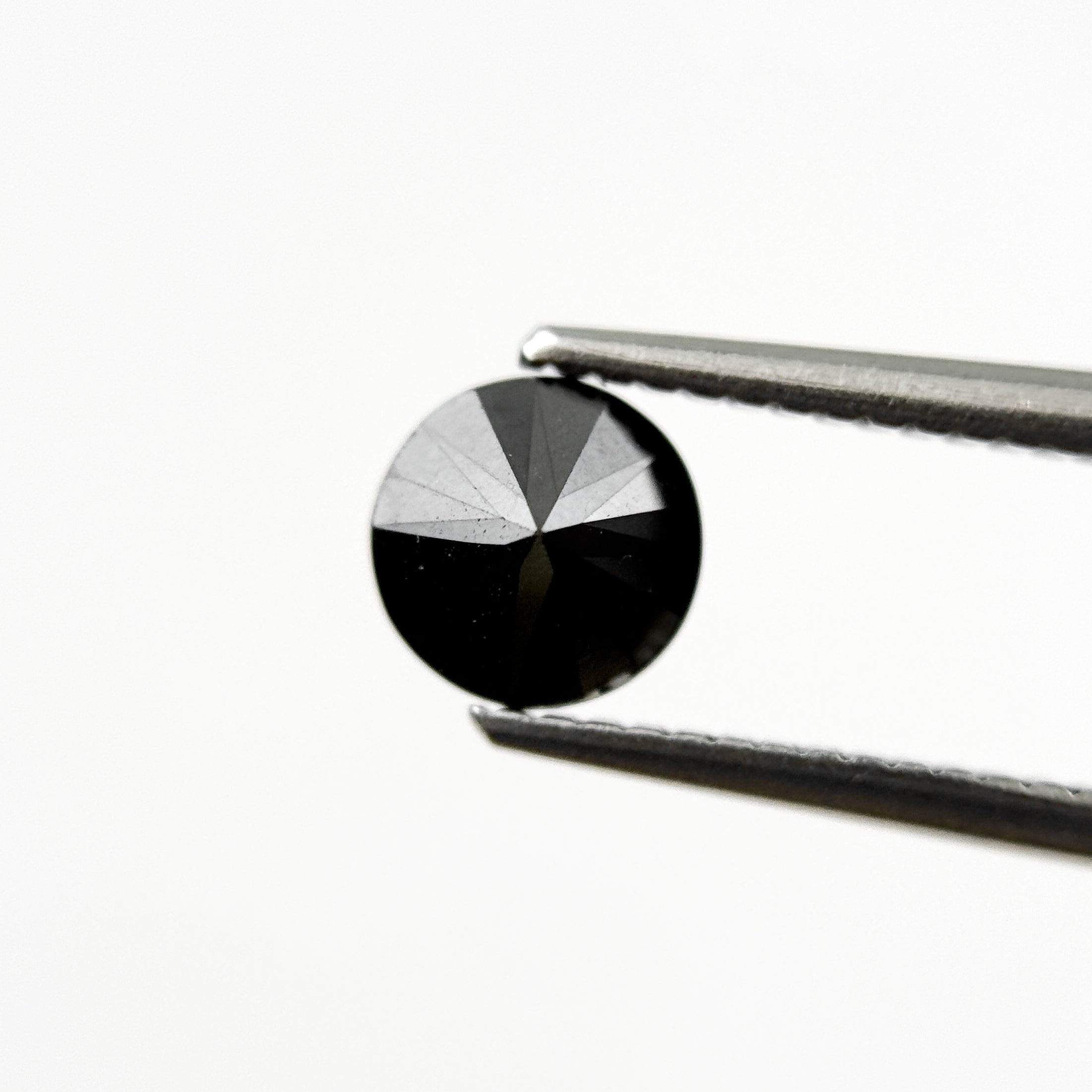 1.03 Ct Round Brilliant Cut Black Natural Salt and Pepper Diamond
