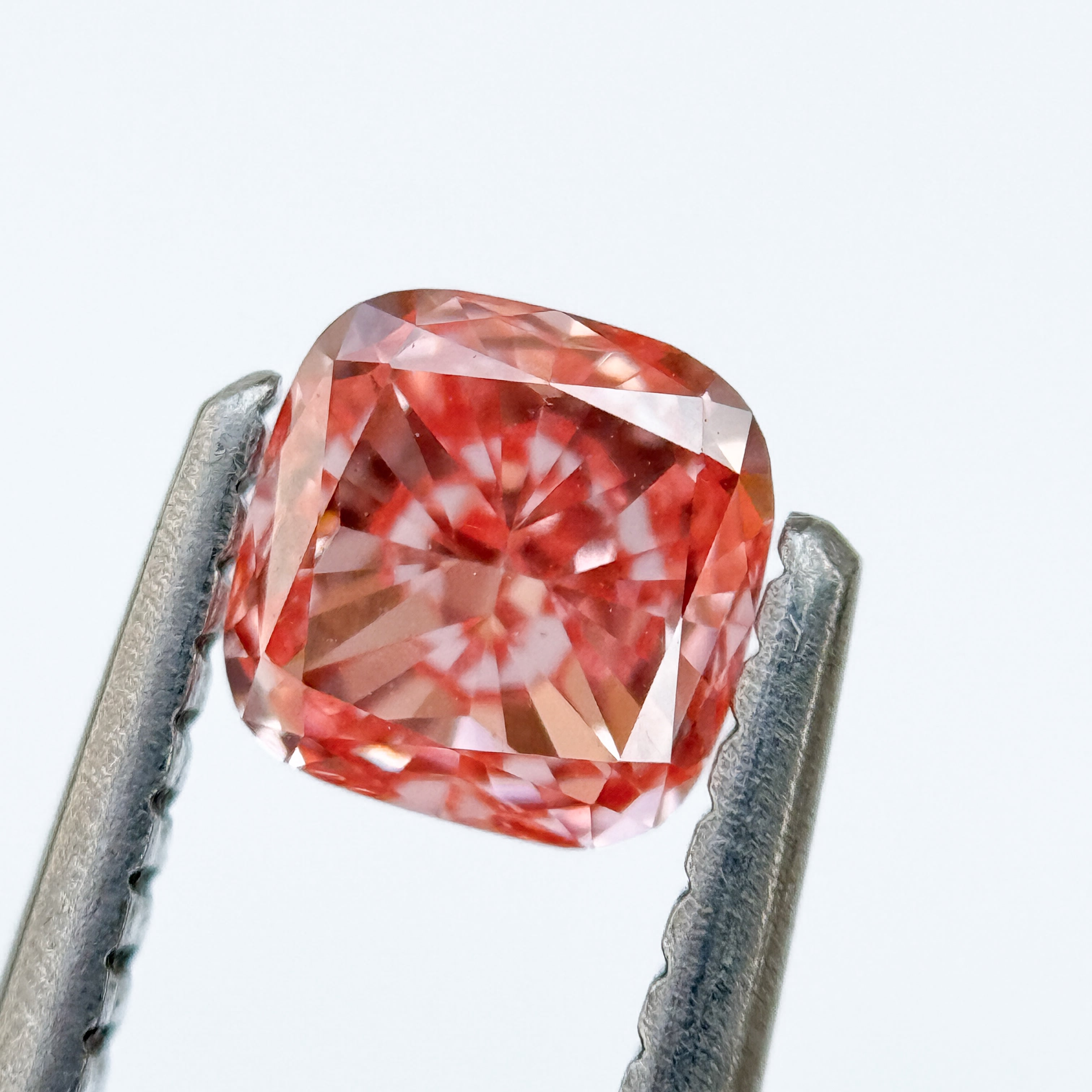 1.0 Ct Cushion Brilliant Cut Pink Natural Salt and Pepper Diamond