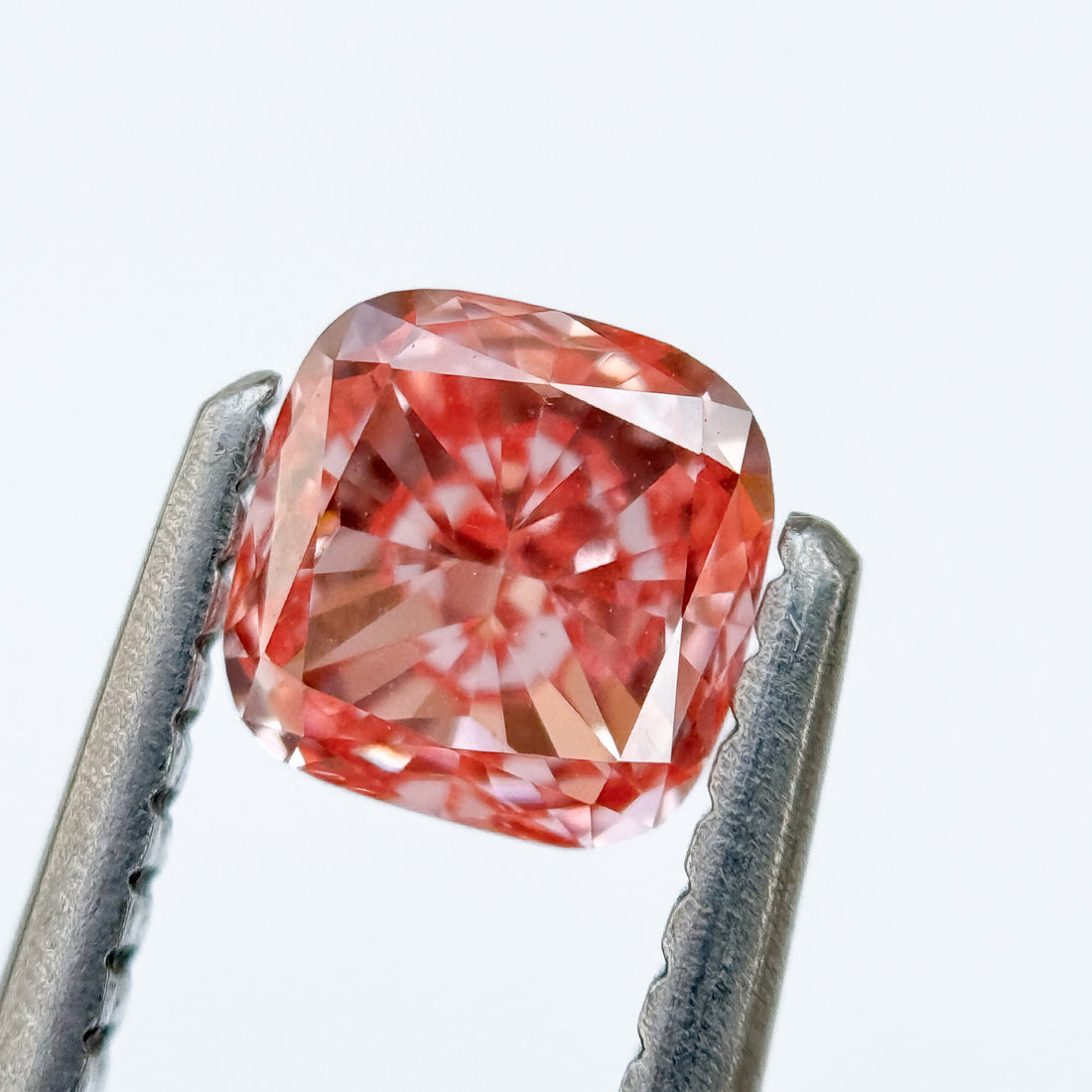 1.0 Ct Cushion Brilliant Cut Pink Natural Salt and Pepper Diamond