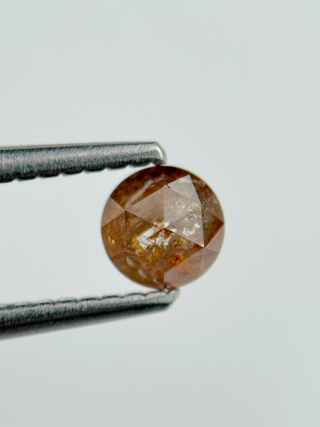 0.41 Ct Round Rose Cut Red Natural Fancy Diamond