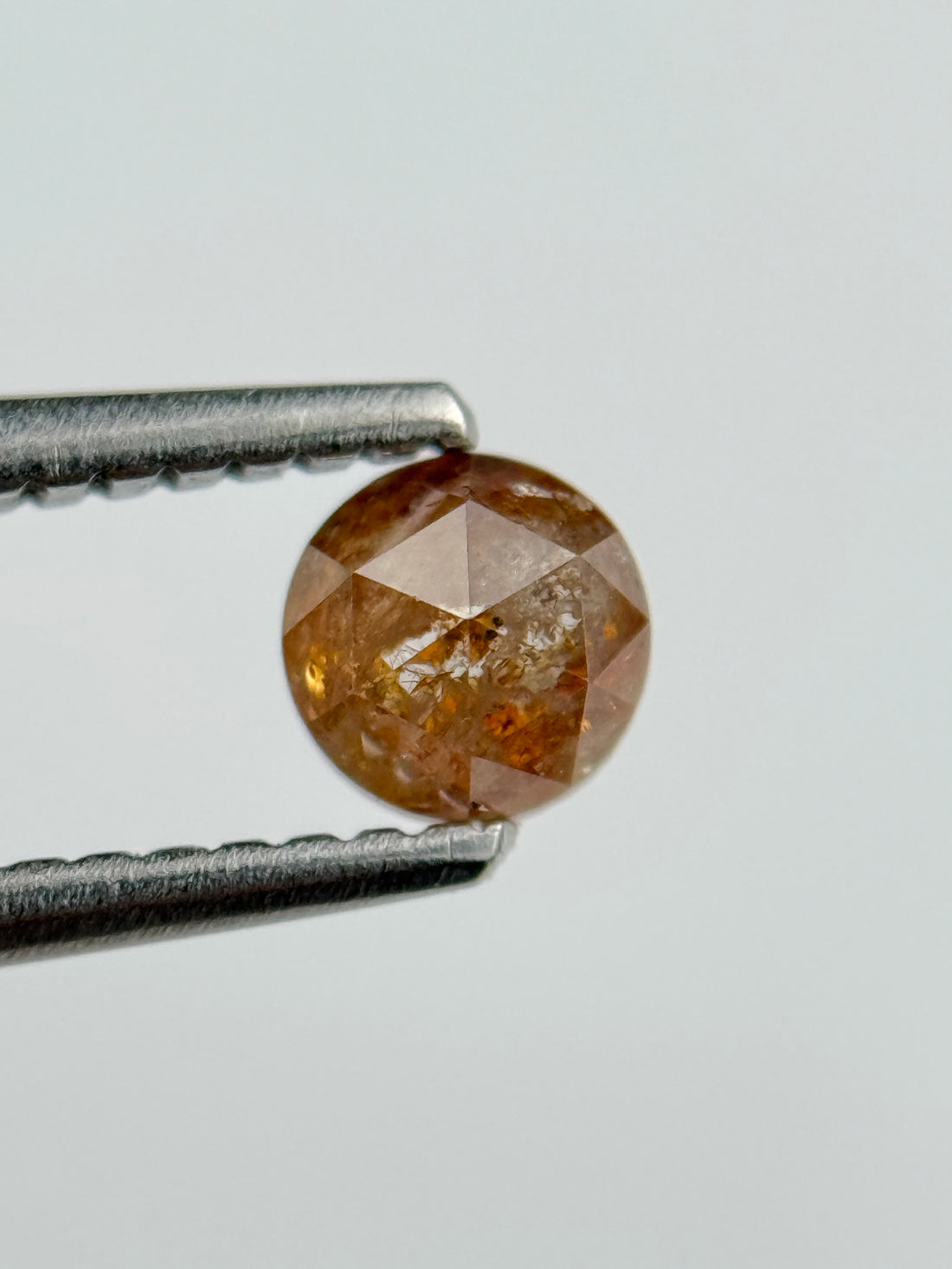 0.41 Ct Round Rose Cut Red Natural Fancy Diamond
