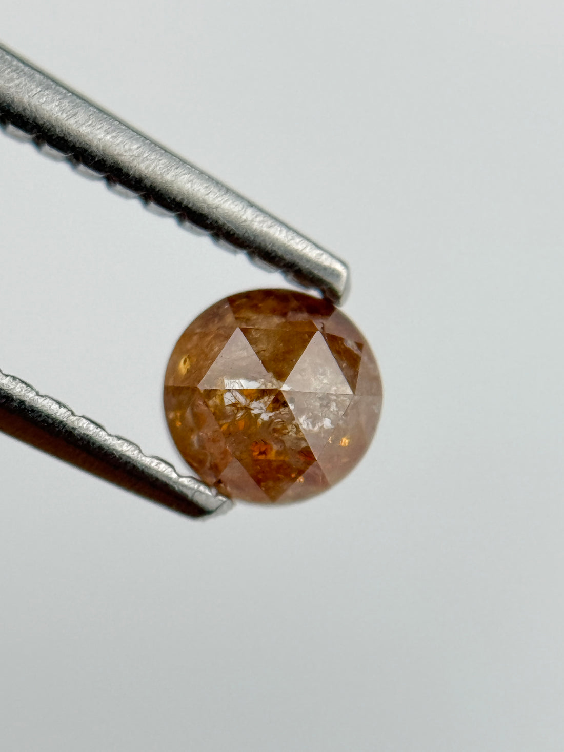 0.41 Ct Round Rose Cut Red Natural Fancy Diamond