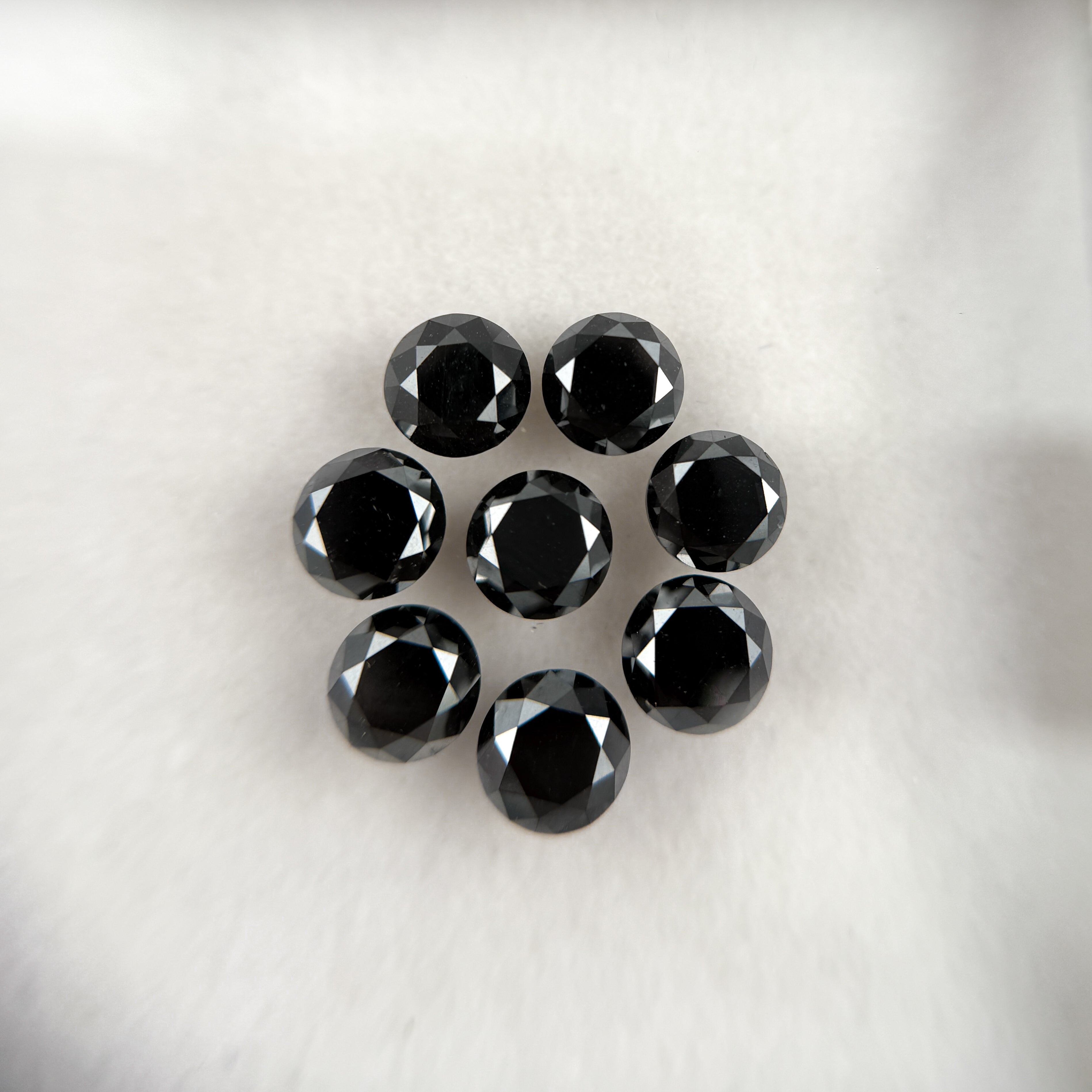 0.35 Ct Round Brilliant Cut Black Natural Galaxy Diamond