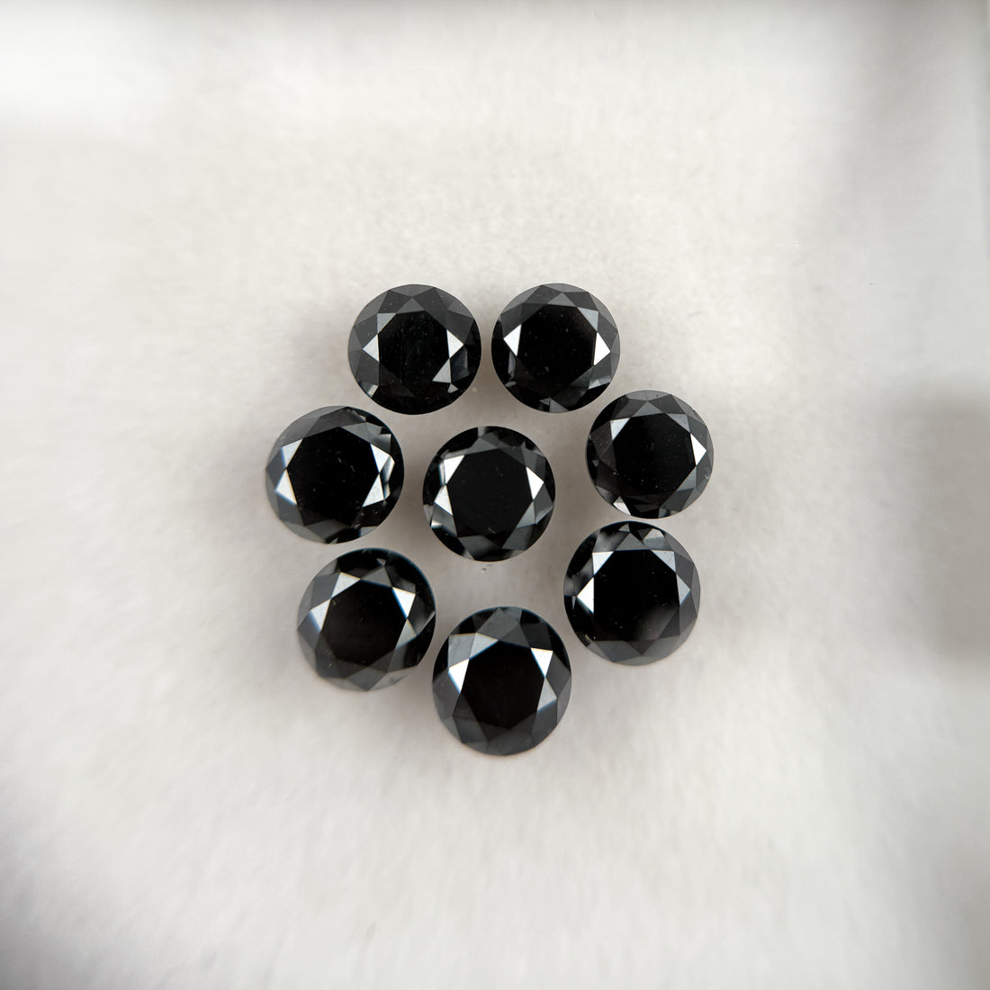 0.35 Ct Round Brilliant Cut Black Natural Galaxy Diamond
