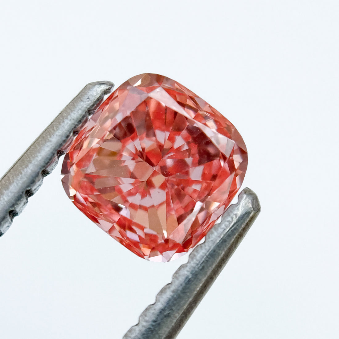 1.0 Ct Cushion Brilliant Cut Pink Natural Salt and Pepper Diamond