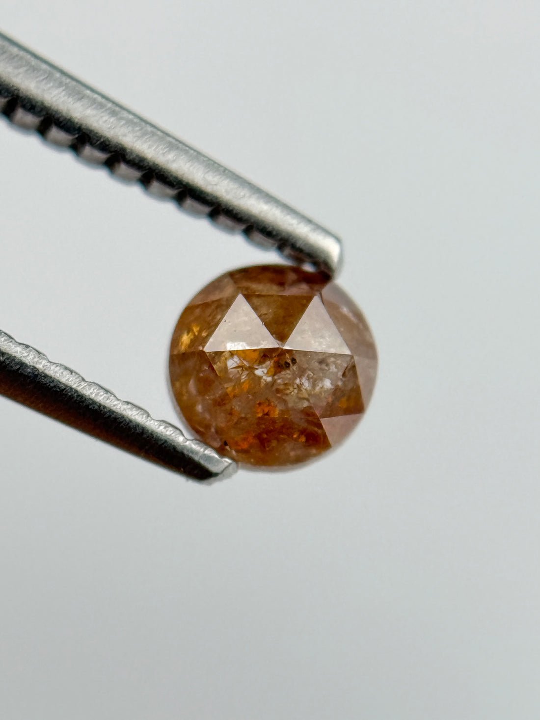 0.41 Ct Round Rose Cut Red Natural Fancy Diamond