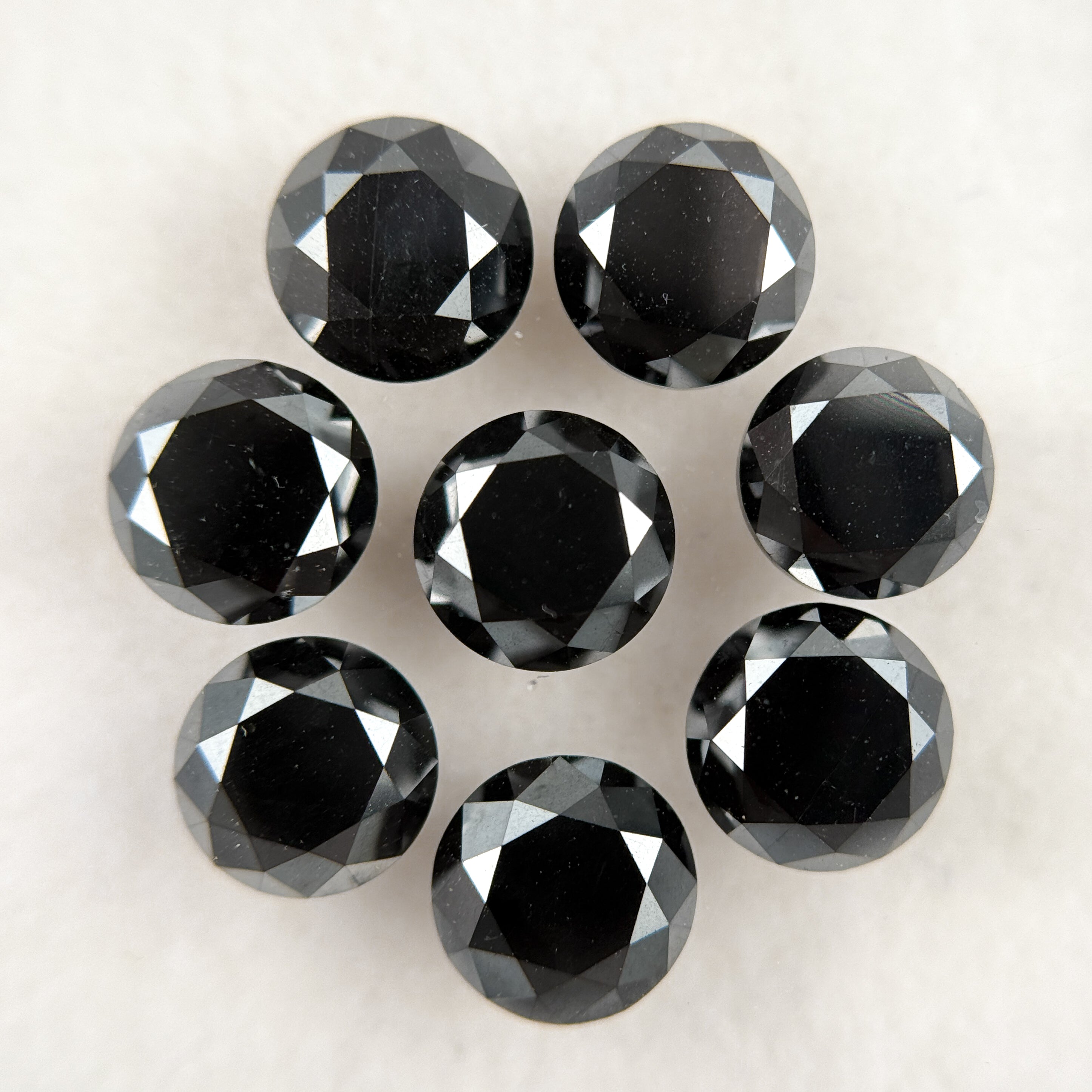 0.35 Ct Round Brilliant Cut Black Natural Galaxy Diamond