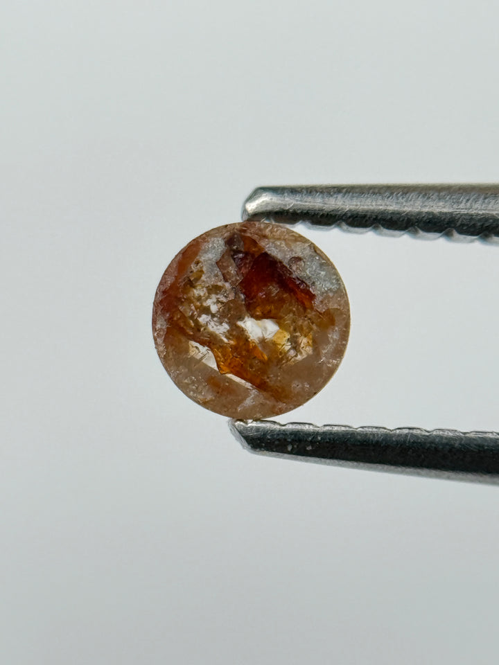 0.41 Ct Round Rose Cut Red Natural Fancy Diamond