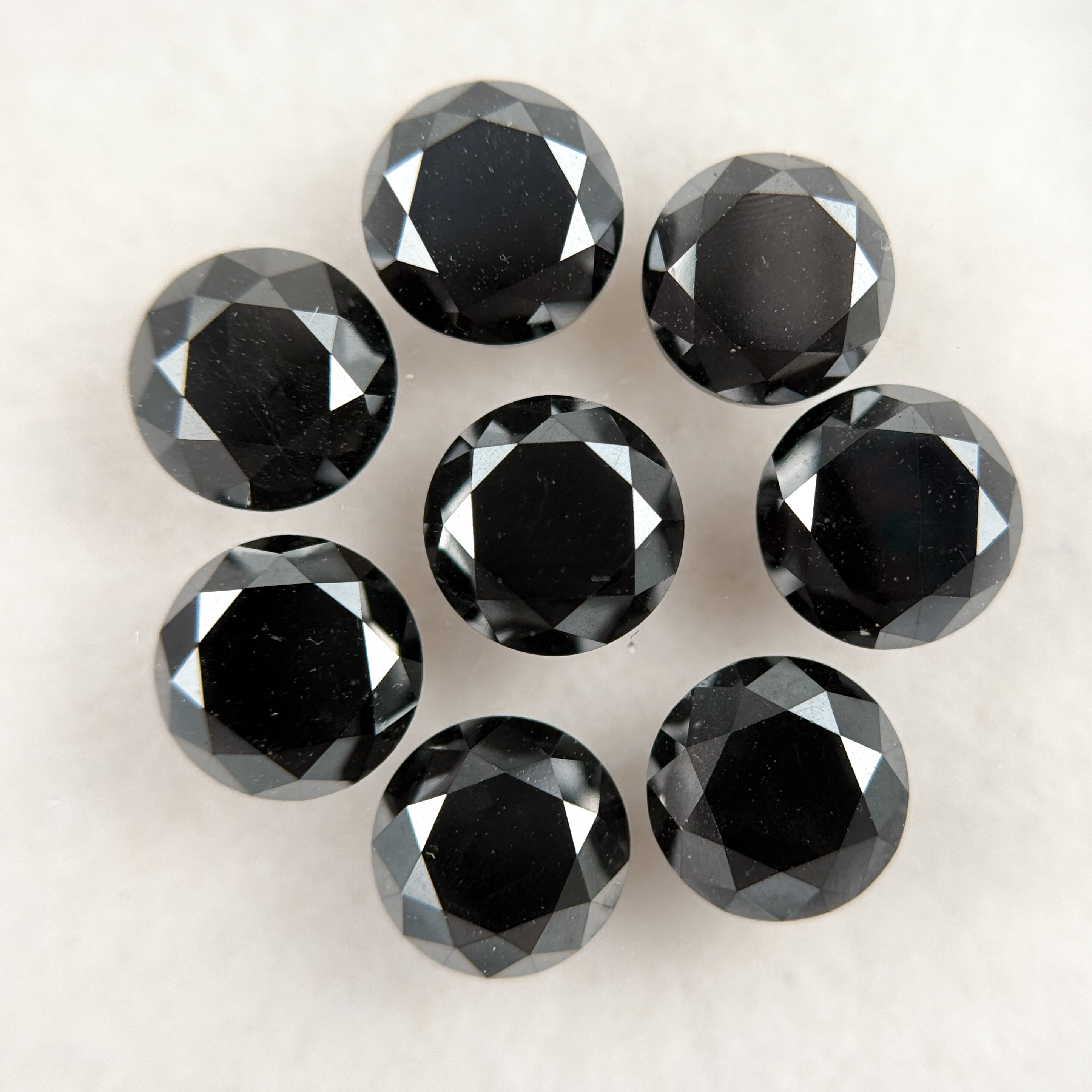 0.35 Ct Round Brilliant Cut Black Natural Galaxy Diamond
