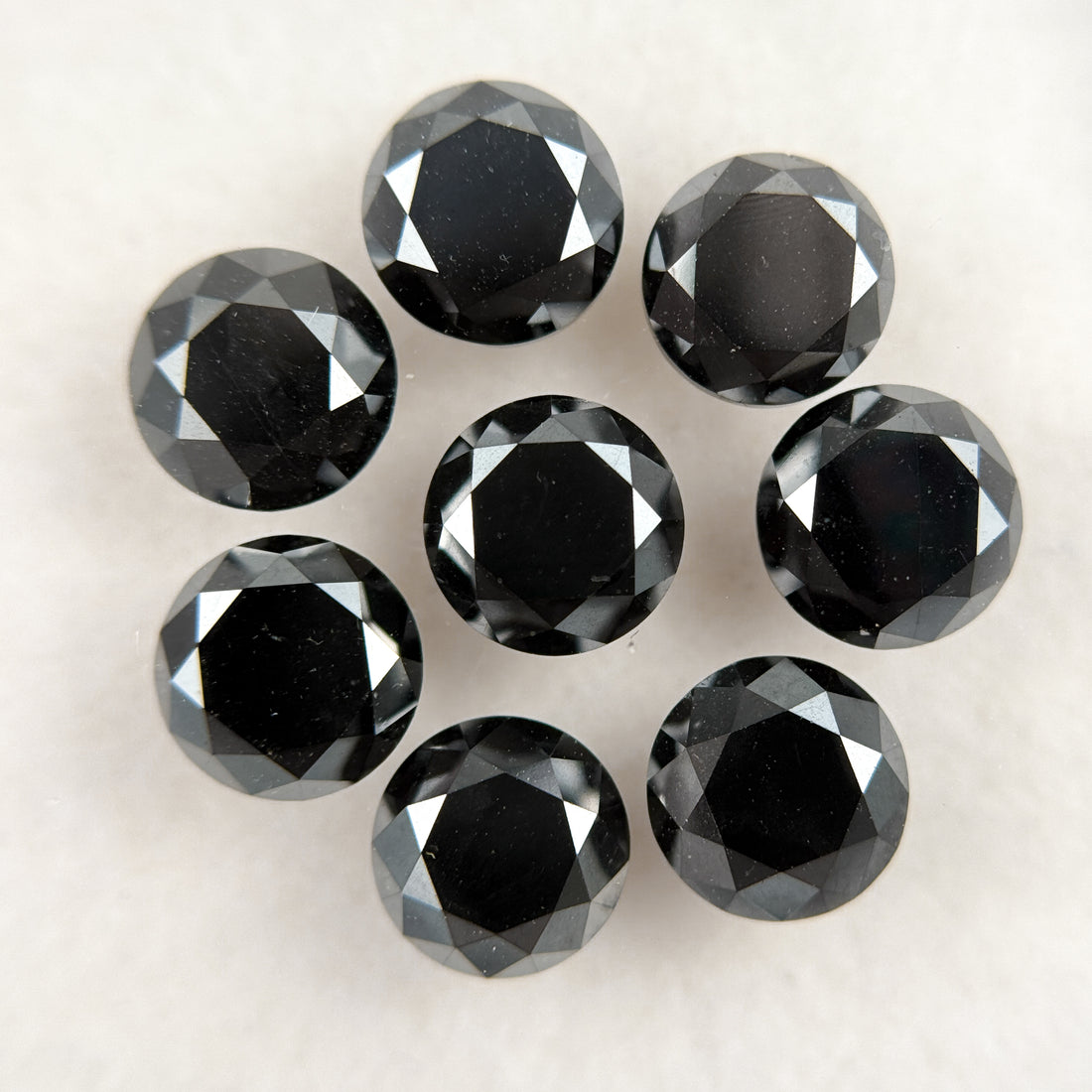 0.35 Ct Round Brilliant Cut Black Natural Galaxy Diamond