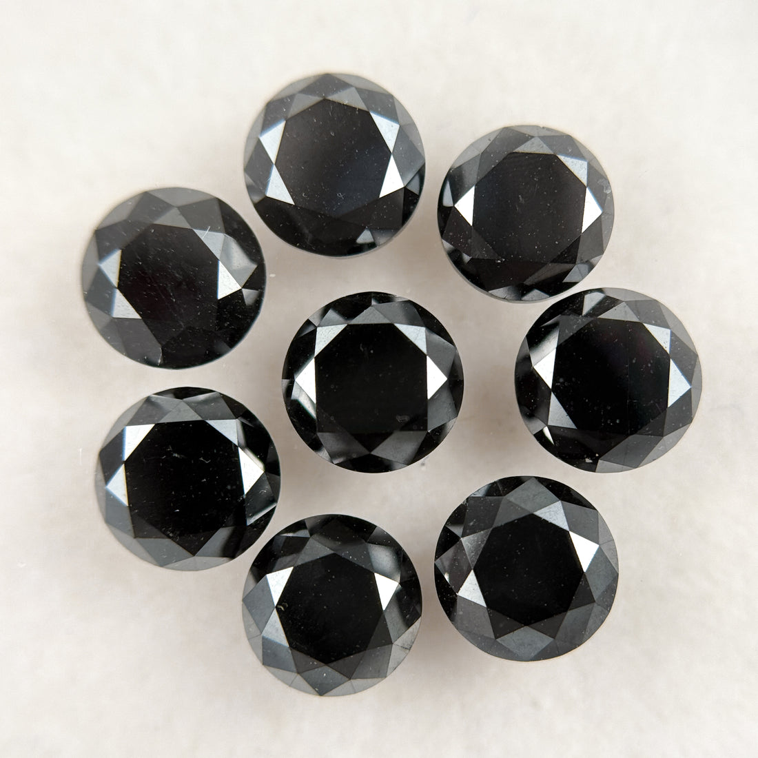 0.35 Ct Round Brilliant Cut Black Natural Galaxy Diamond