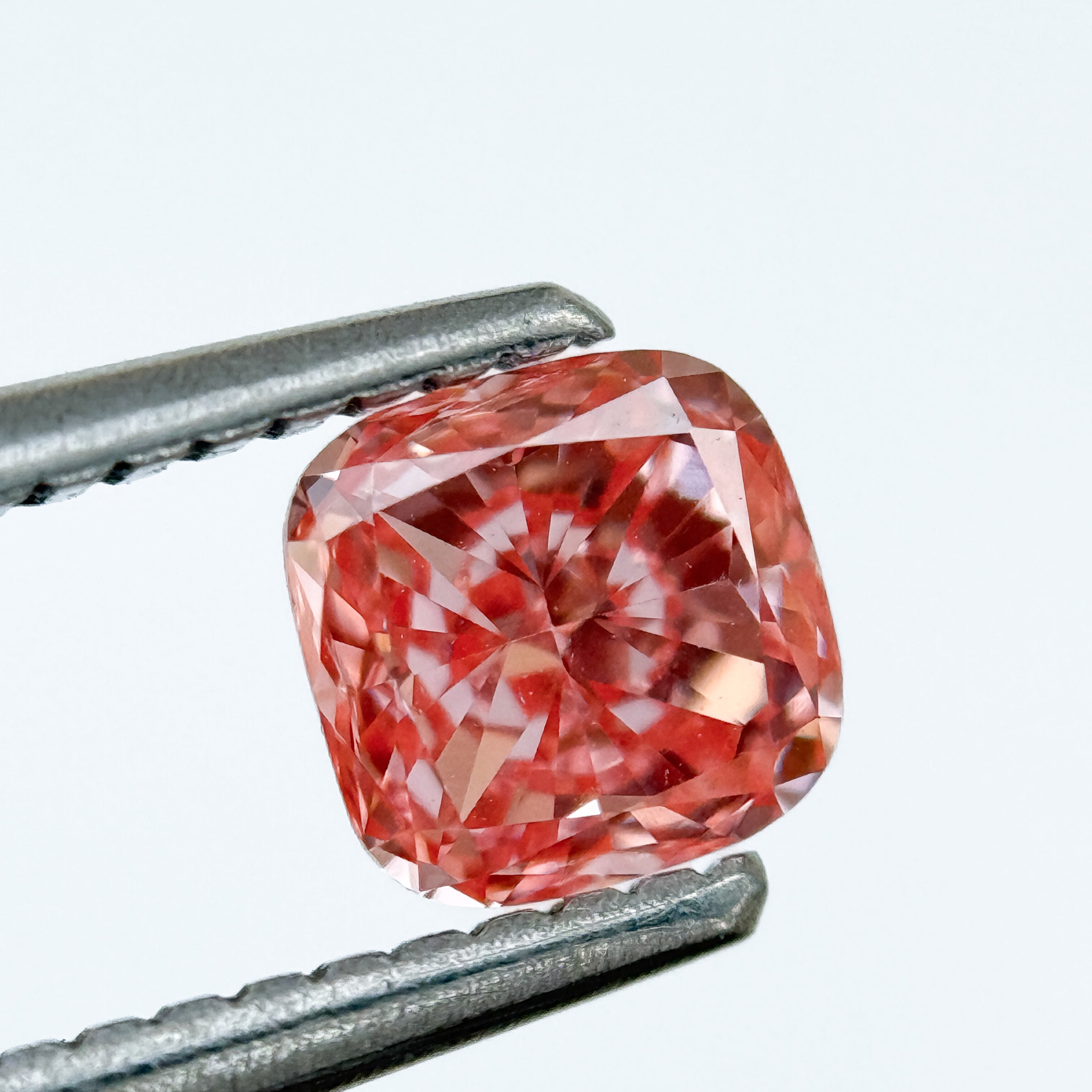 1.0 Ct Cushion Brilliant Cut Pink Natural Salt and Pepper Diamond