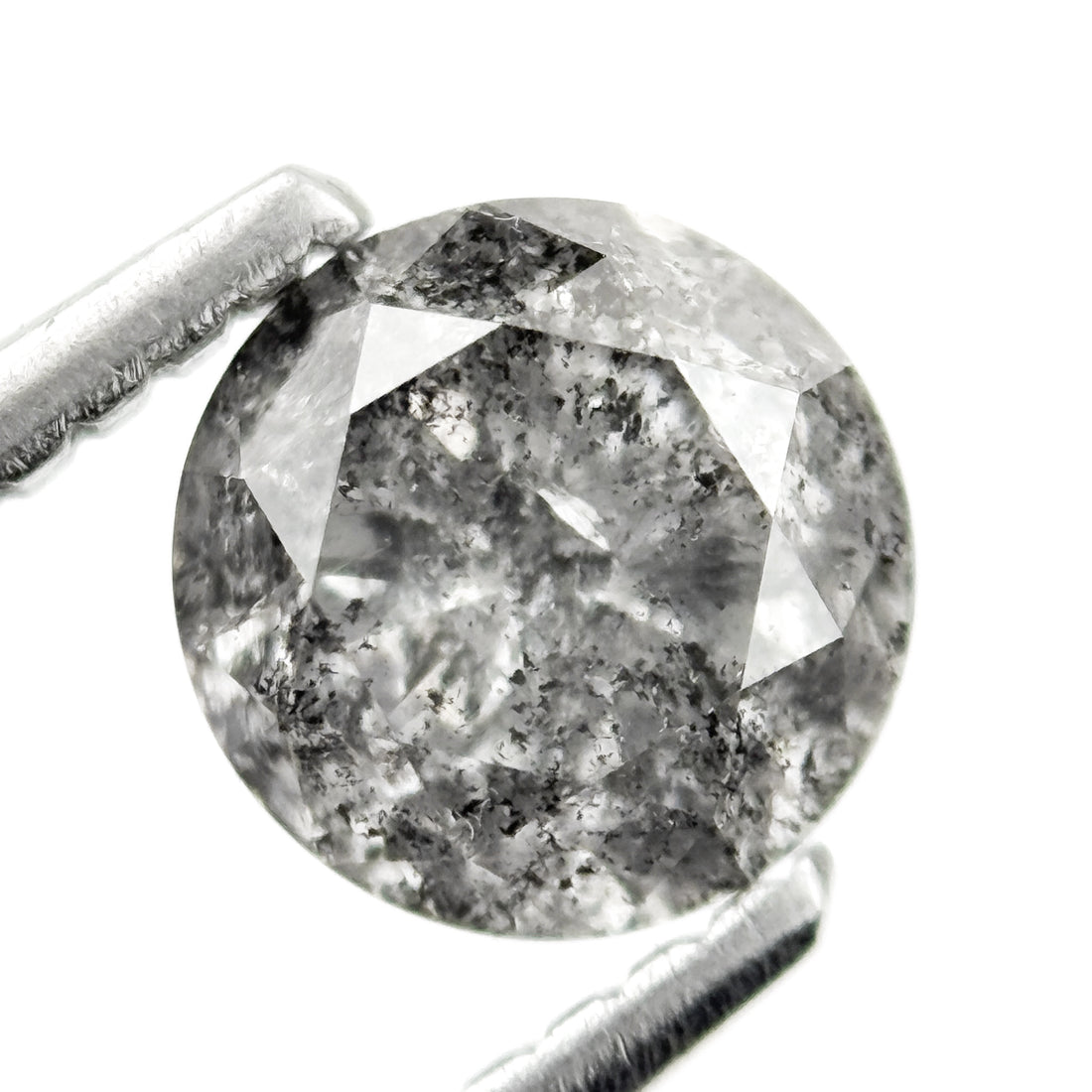 1.06 Ct Round Brilliant Cut Grey Natural Galaxy Diamond