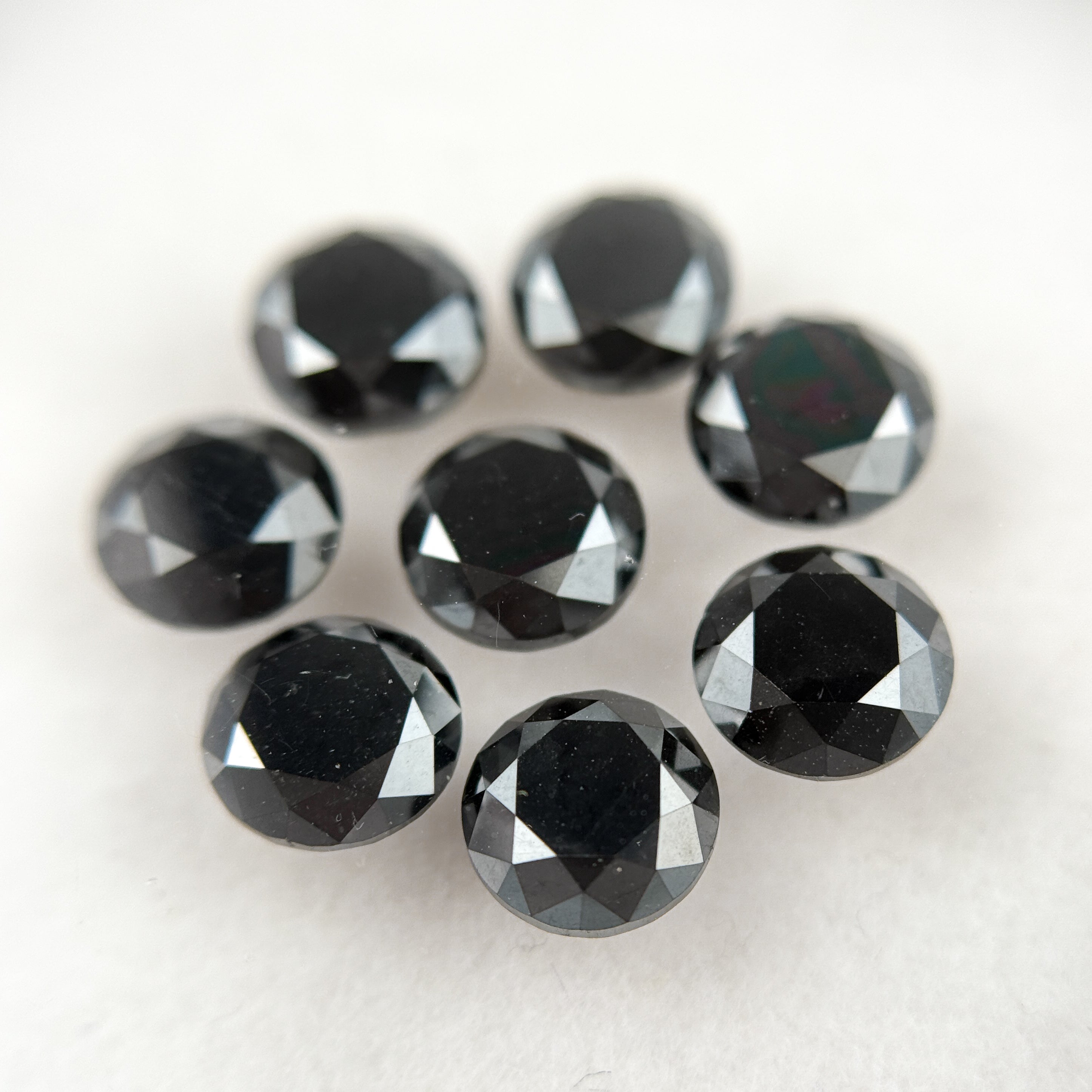 0.35 Ct Round Brilliant Cut Black Natural Galaxy Diamond