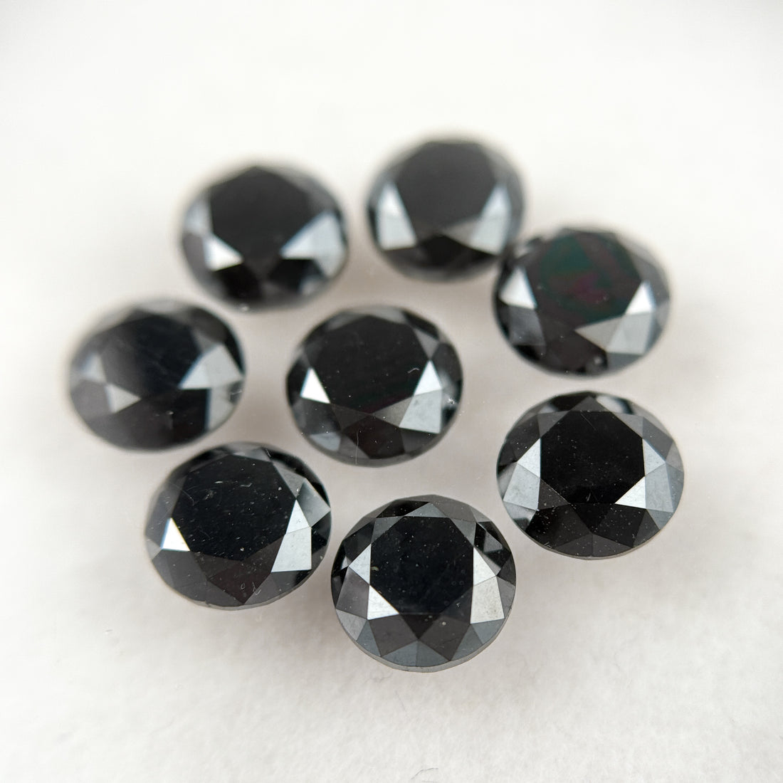 0.35 Ct Round Brilliant Cut Black Natural Galaxy Diamond