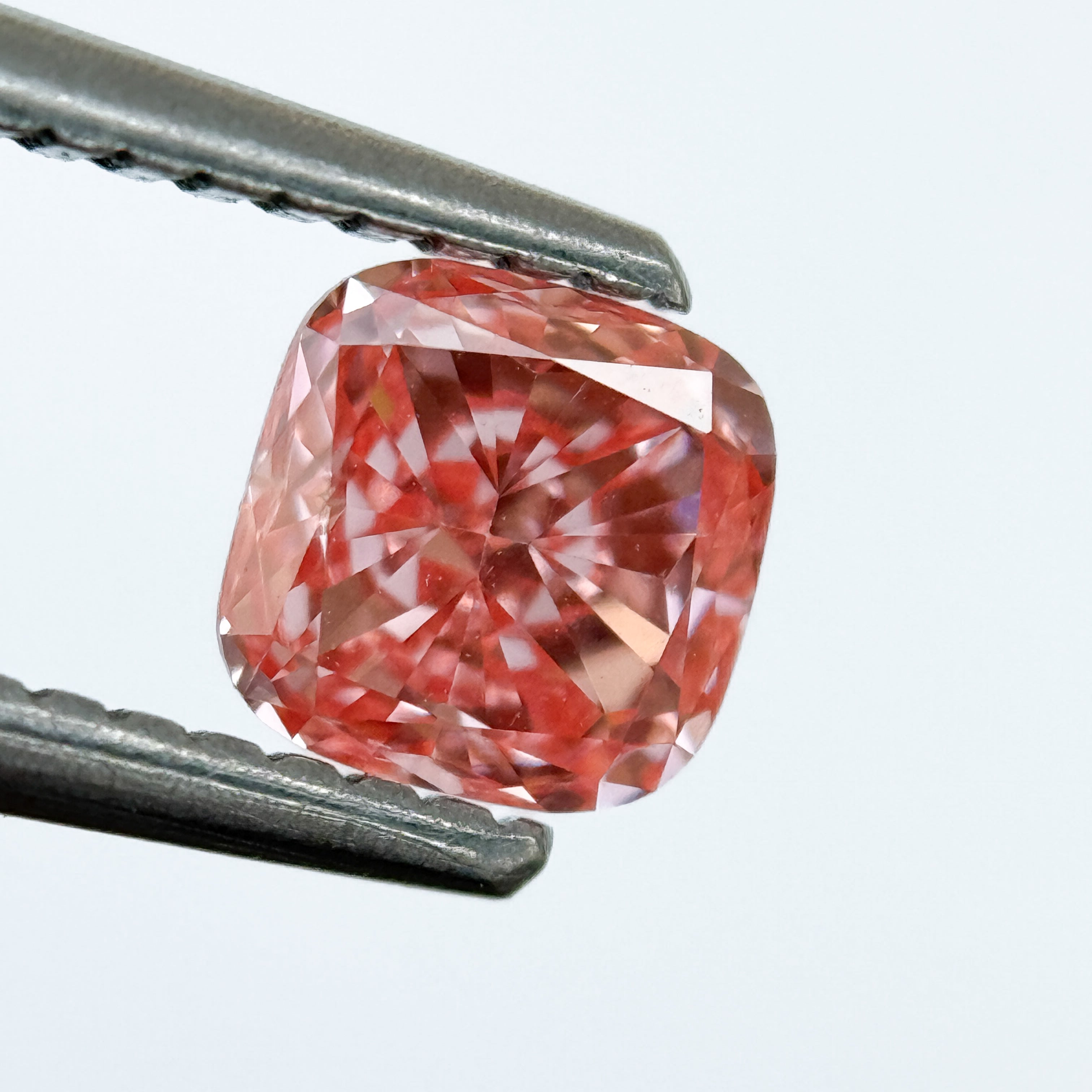 1.0 Ct Cushion Brilliant Cut Pink Natural Salt and Pepper Diamond