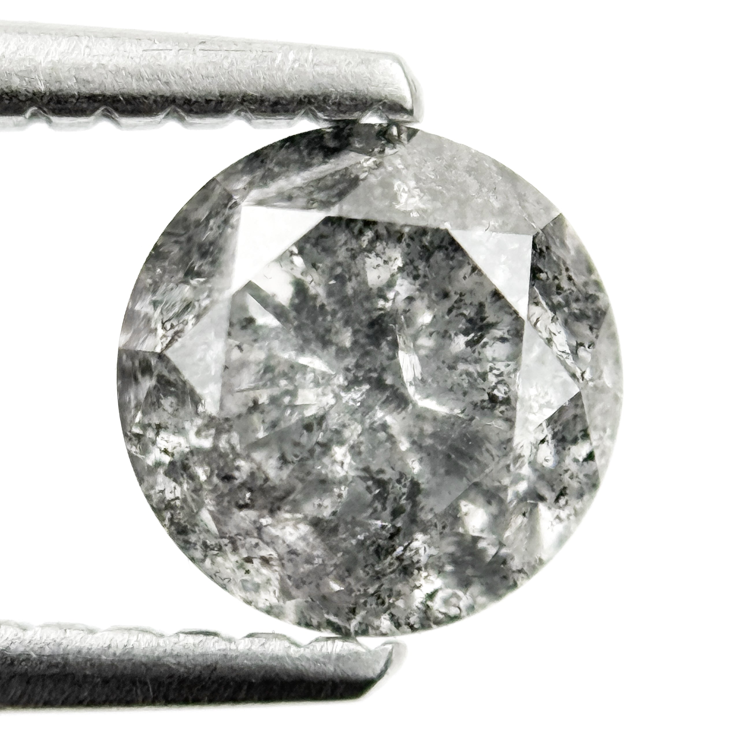 1.06 Ct Round Brilliant Cut Grey Natural Galaxy Diamond
