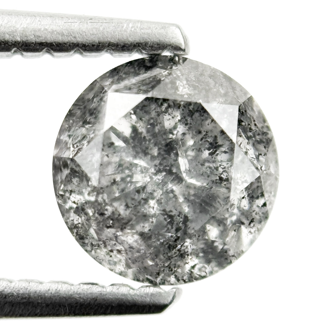 1.06 Ct Round Brilliant Cut Grey Natural Galaxy Diamond