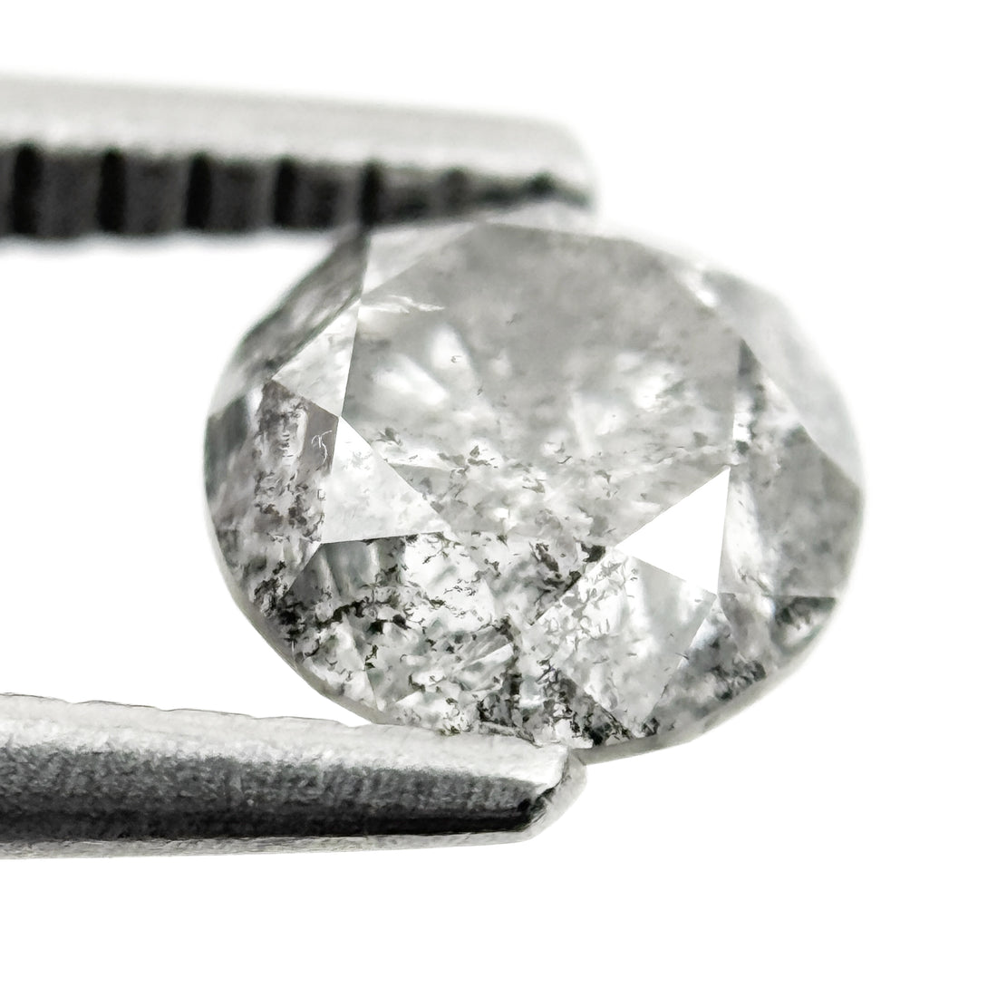 1.06 Ct Round Brilliant Cut Grey Natural Galaxy Diamond