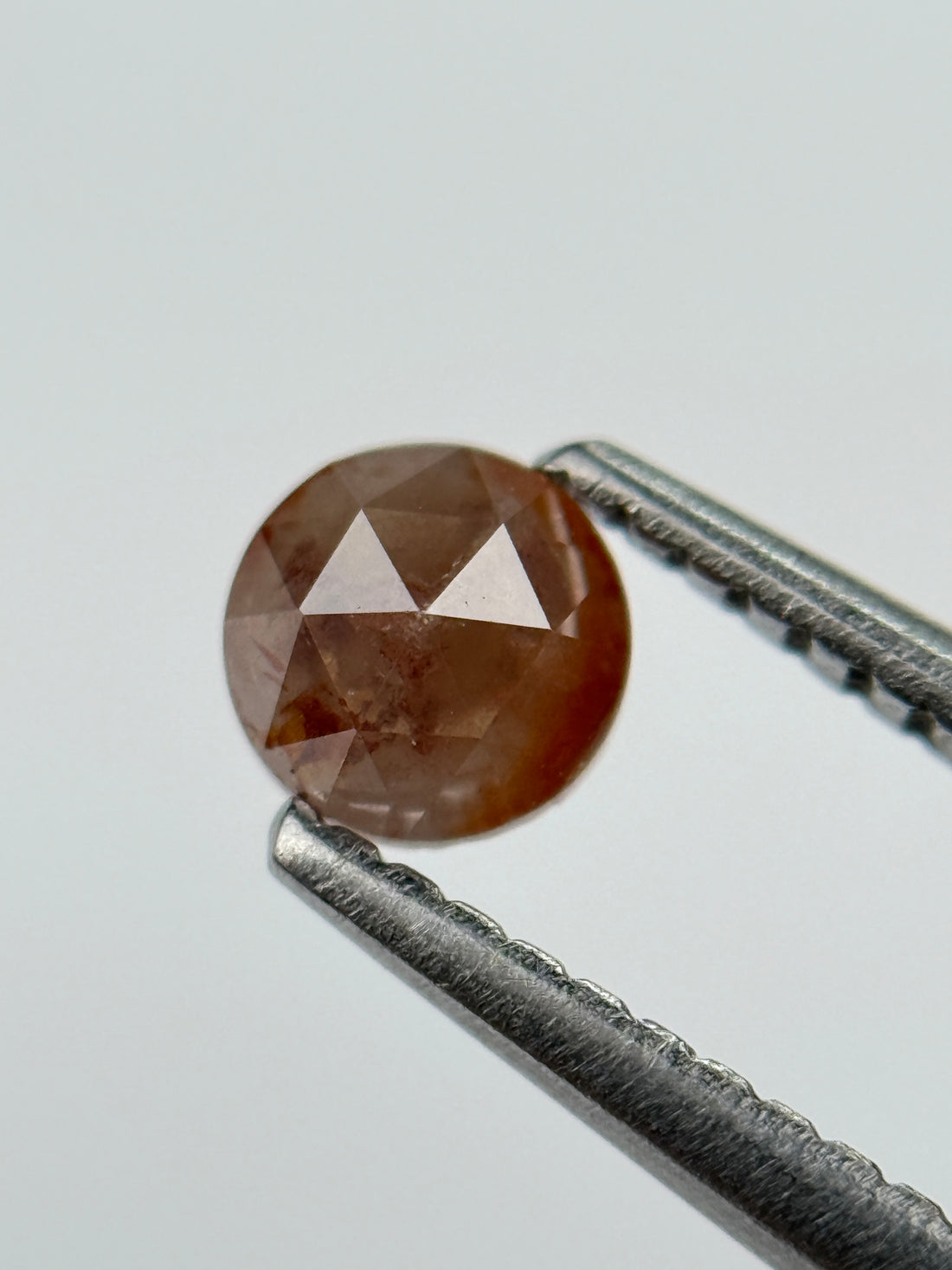 0.42 Ct Round Rose Cut Red Natural Minimal Diamond