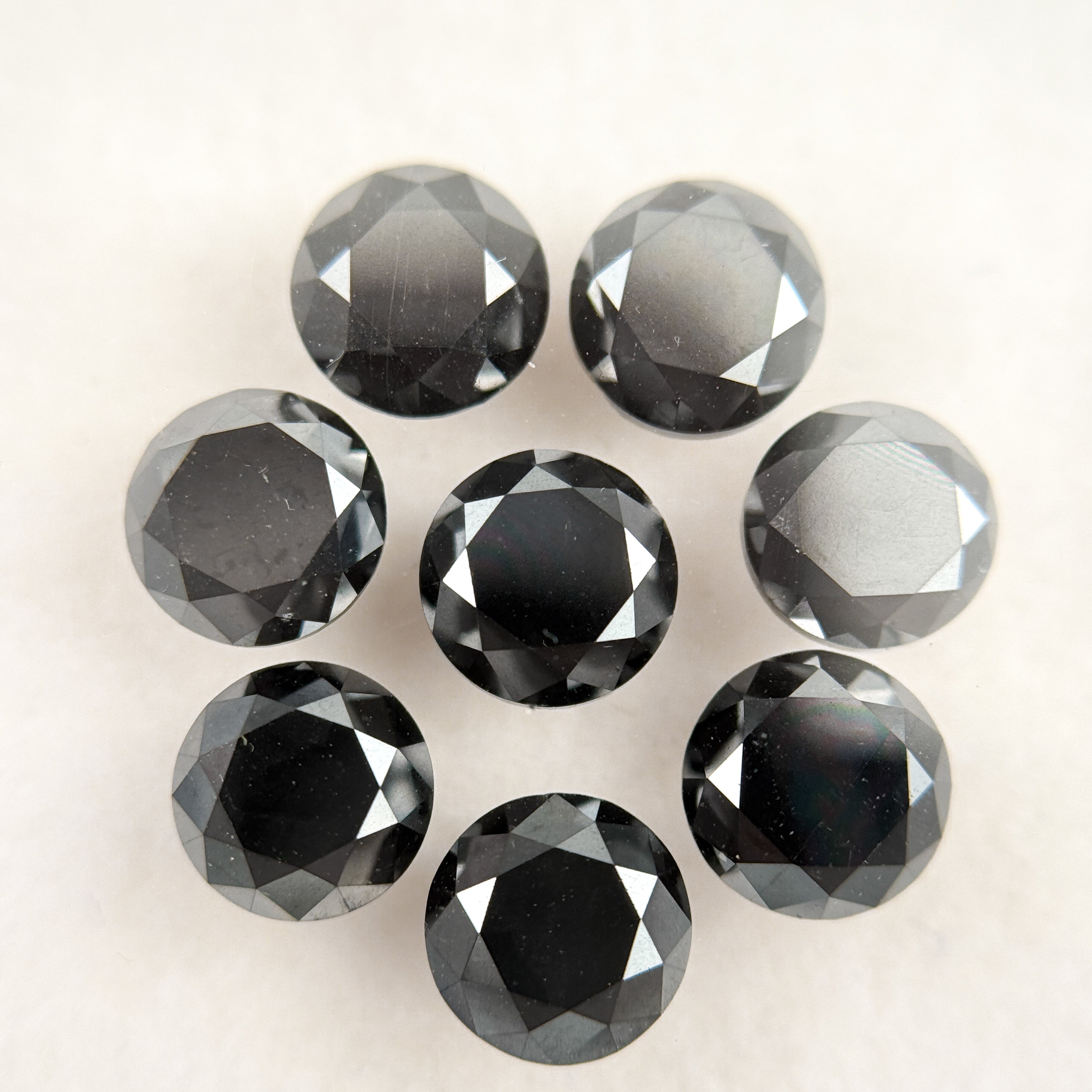 0.35 Ct Round Brilliant Cut Black Natural Galaxy Diamond