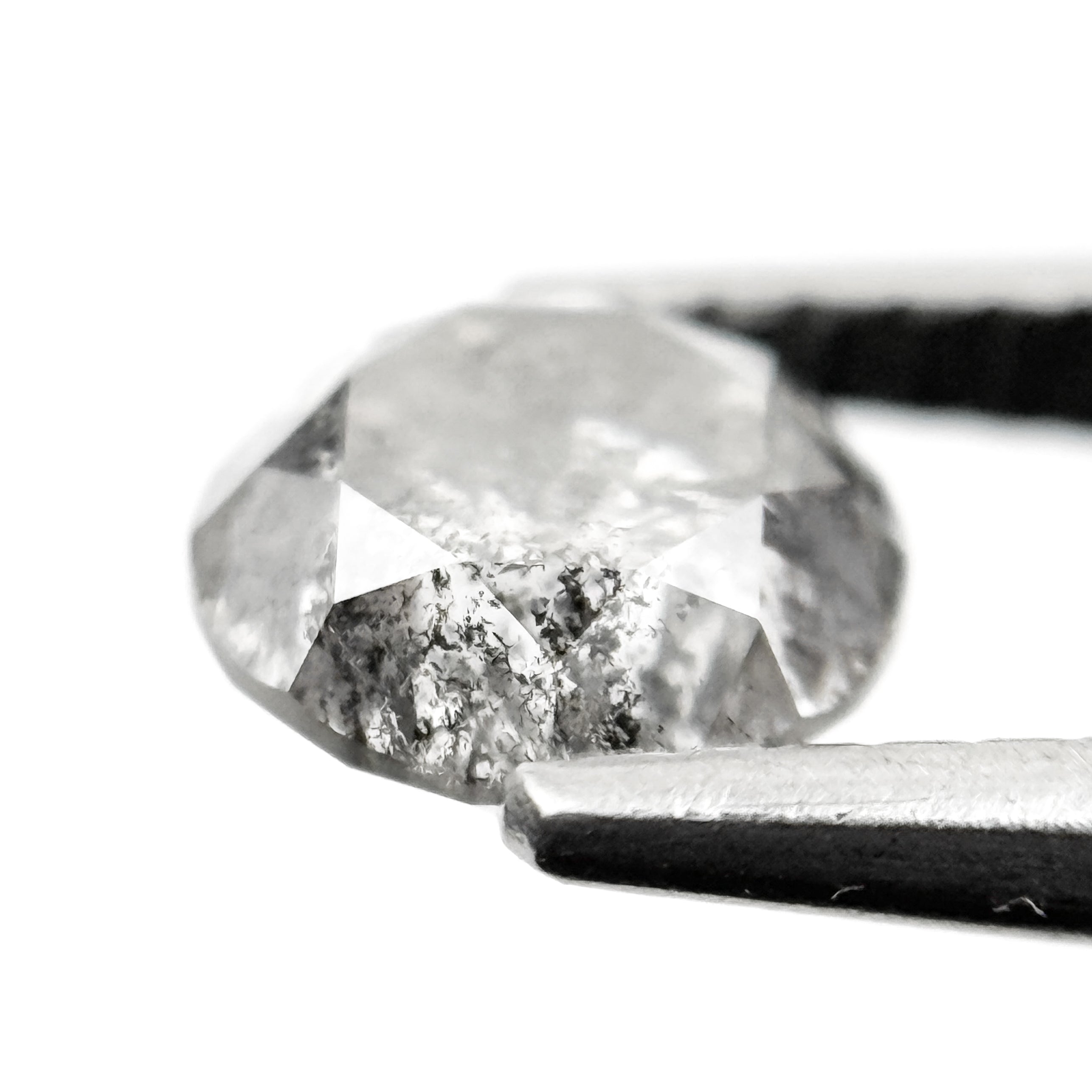 1.06 Ct Round Brilliant Cut Grey Natural Galaxy Diamond