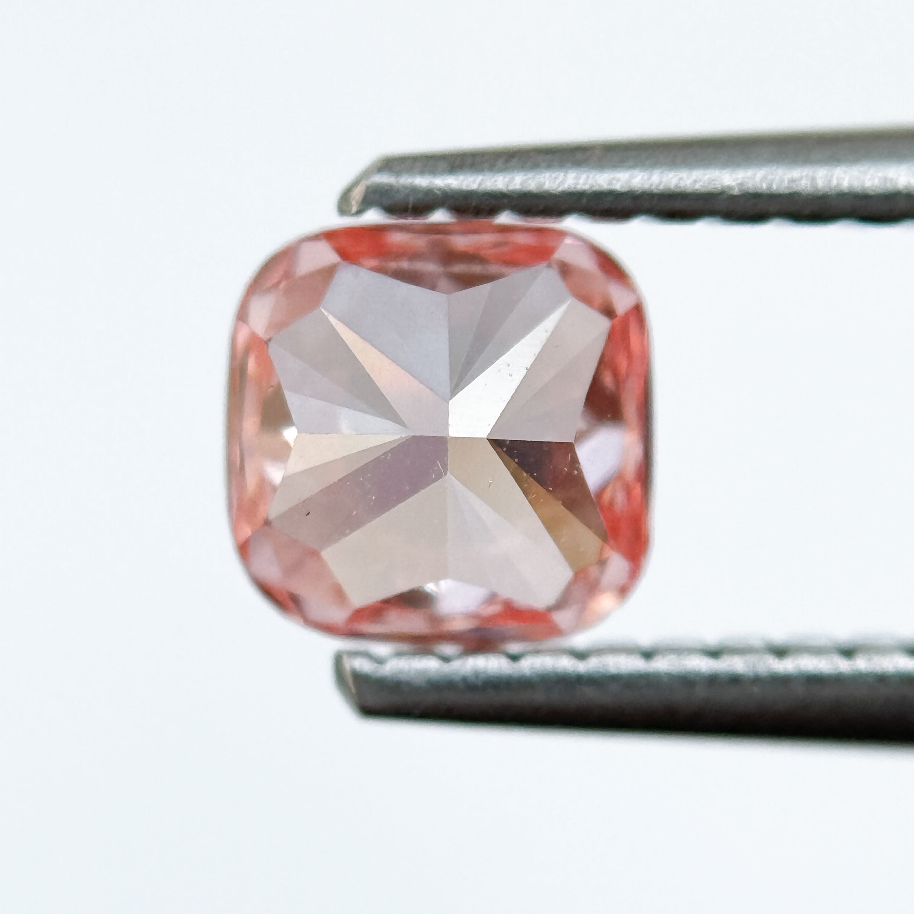 1.0 Ct Cushion Brilliant Cut Pink Natural Salt and Pepper Diamond