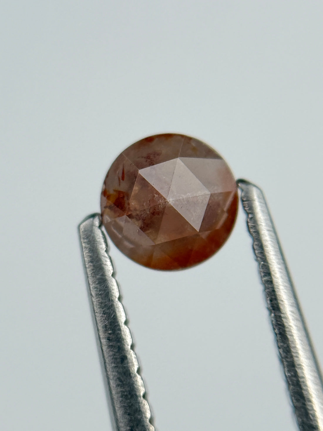 0.42 Ct Round Rose Cut Red Natural Minimal Diamond