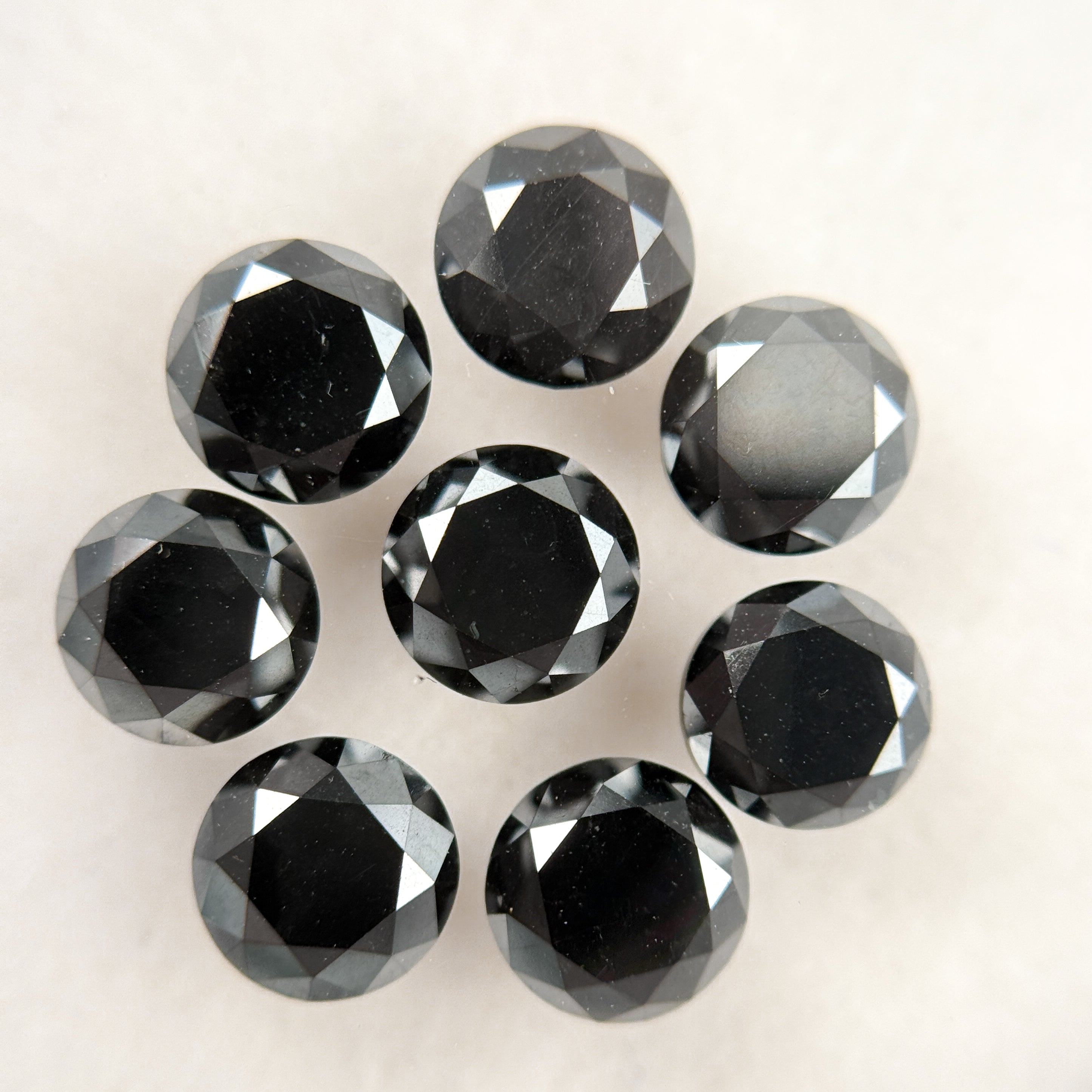 0.35 Ct Round Brilliant Cut Black Natural Galaxy Diamond