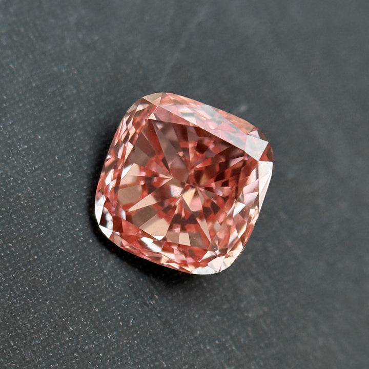 1.0 Ct Cushion Brilliant Cut Pink Natural Salt and Pepper Diamond