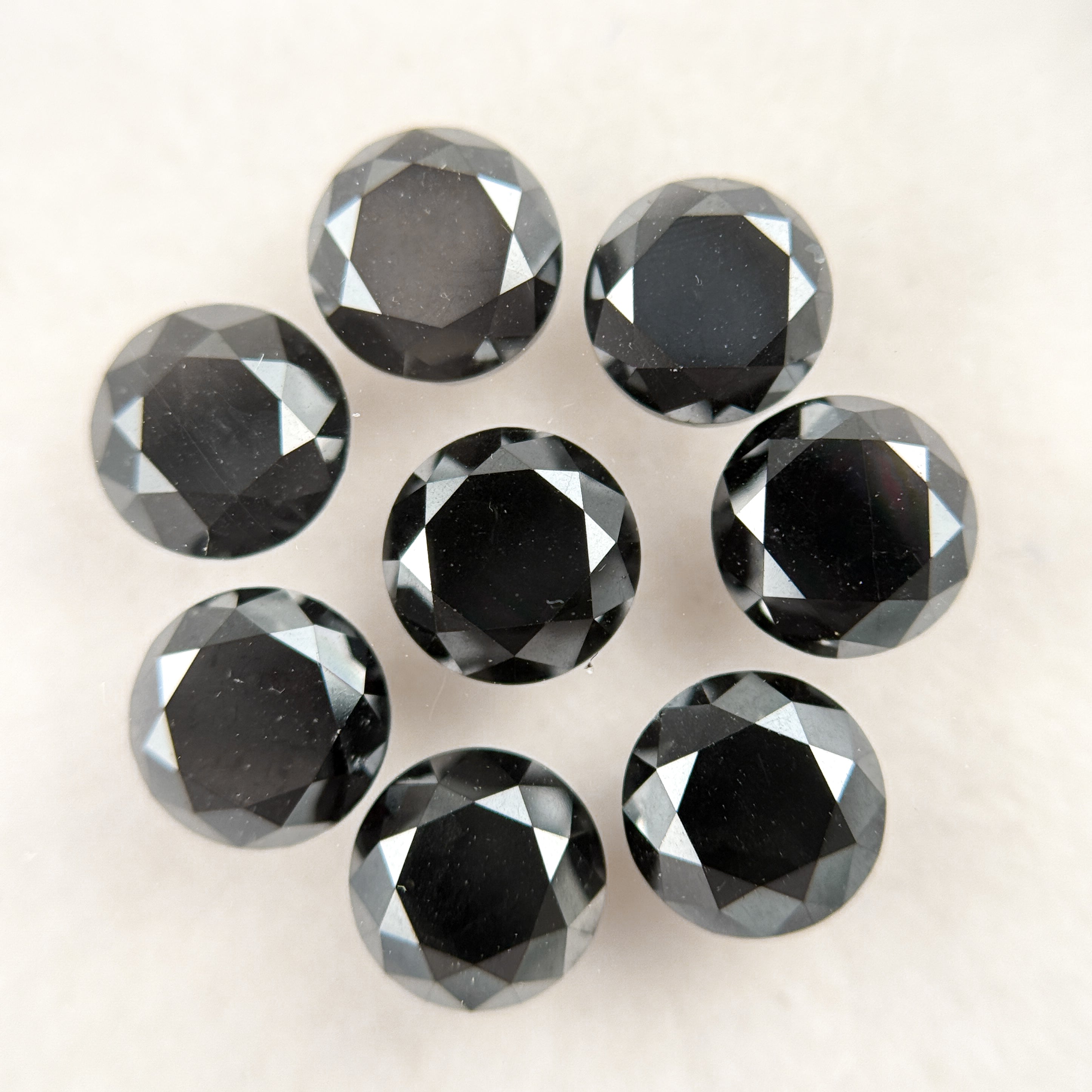 0.35 Ct Round Brilliant Cut Black Natural Galaxy Diamond