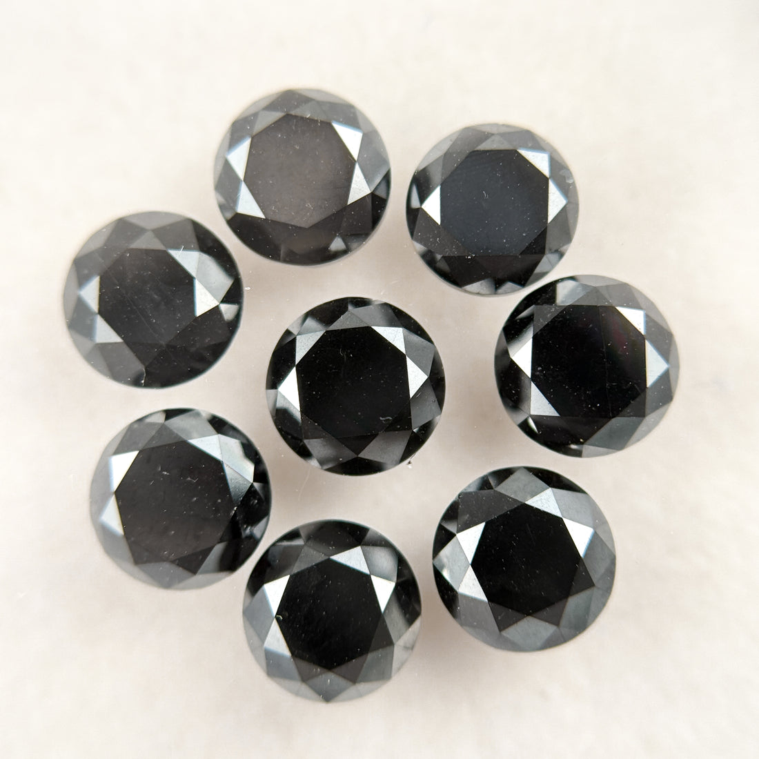0.35 Ct Round Brilliant Cut Black Natural Galaxy Diamond