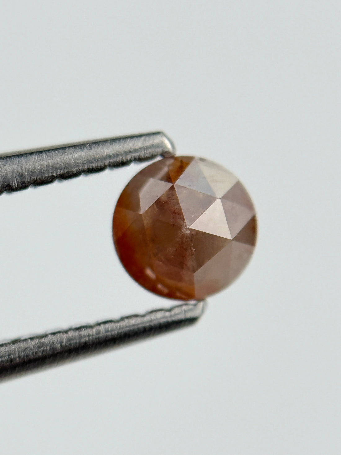 0.42 Ct Round Rose Cut Red Natural Minimal Diamond