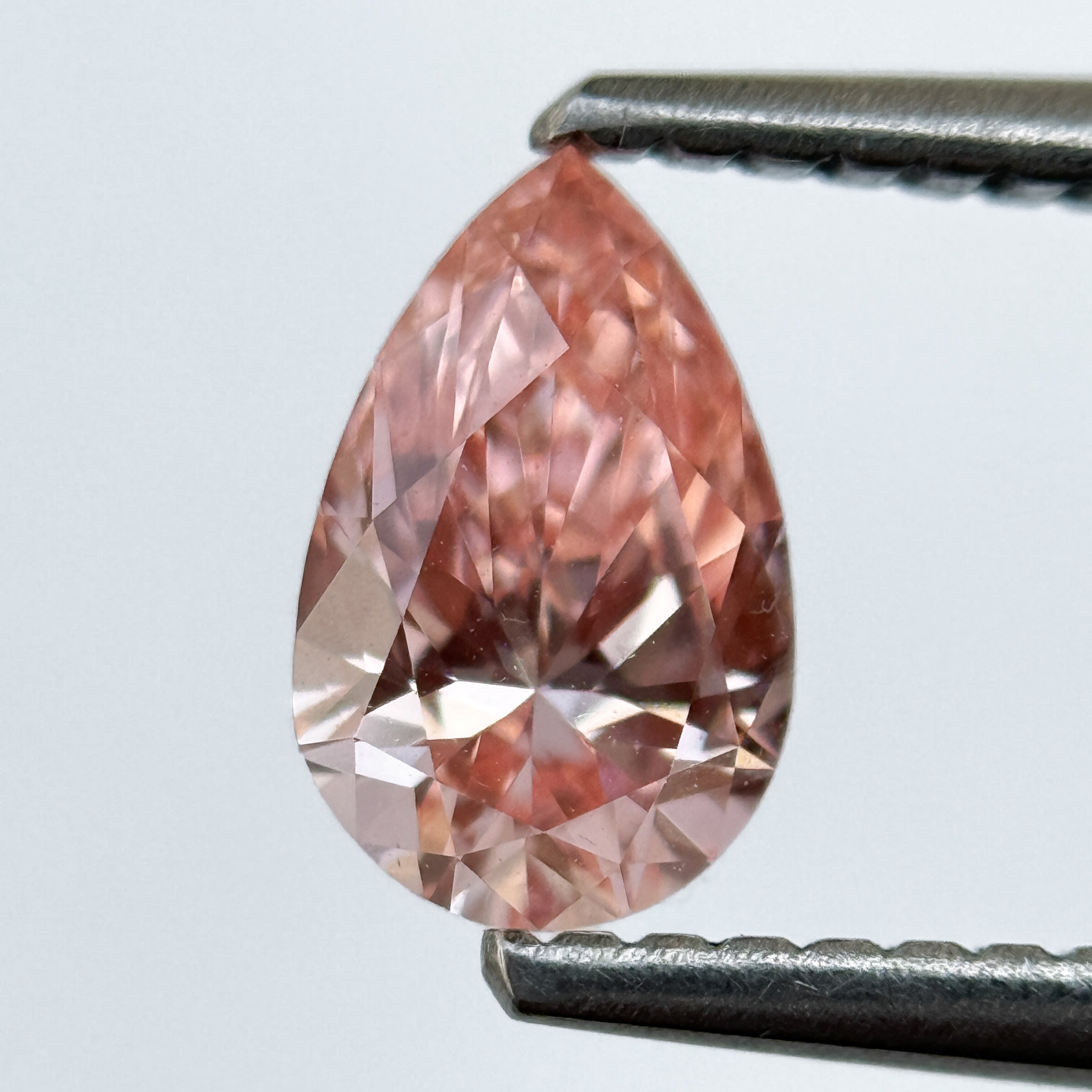 0.80 Ct Pear Brilliant Cut Pink Lab Grown Fancy Diamond