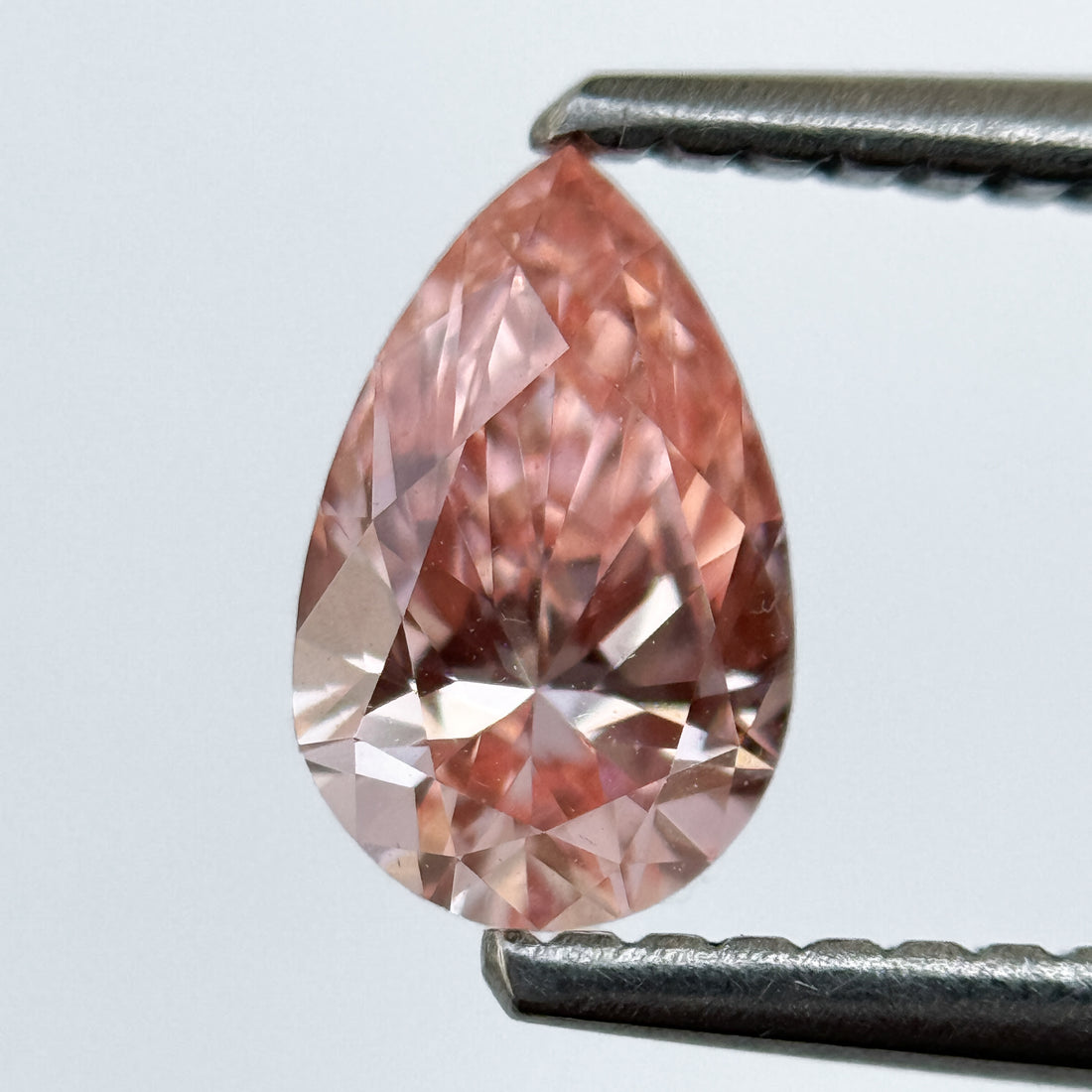 0.80 Ct Pear Brilliant Cut Pink Lab Grown Fancy Diamond