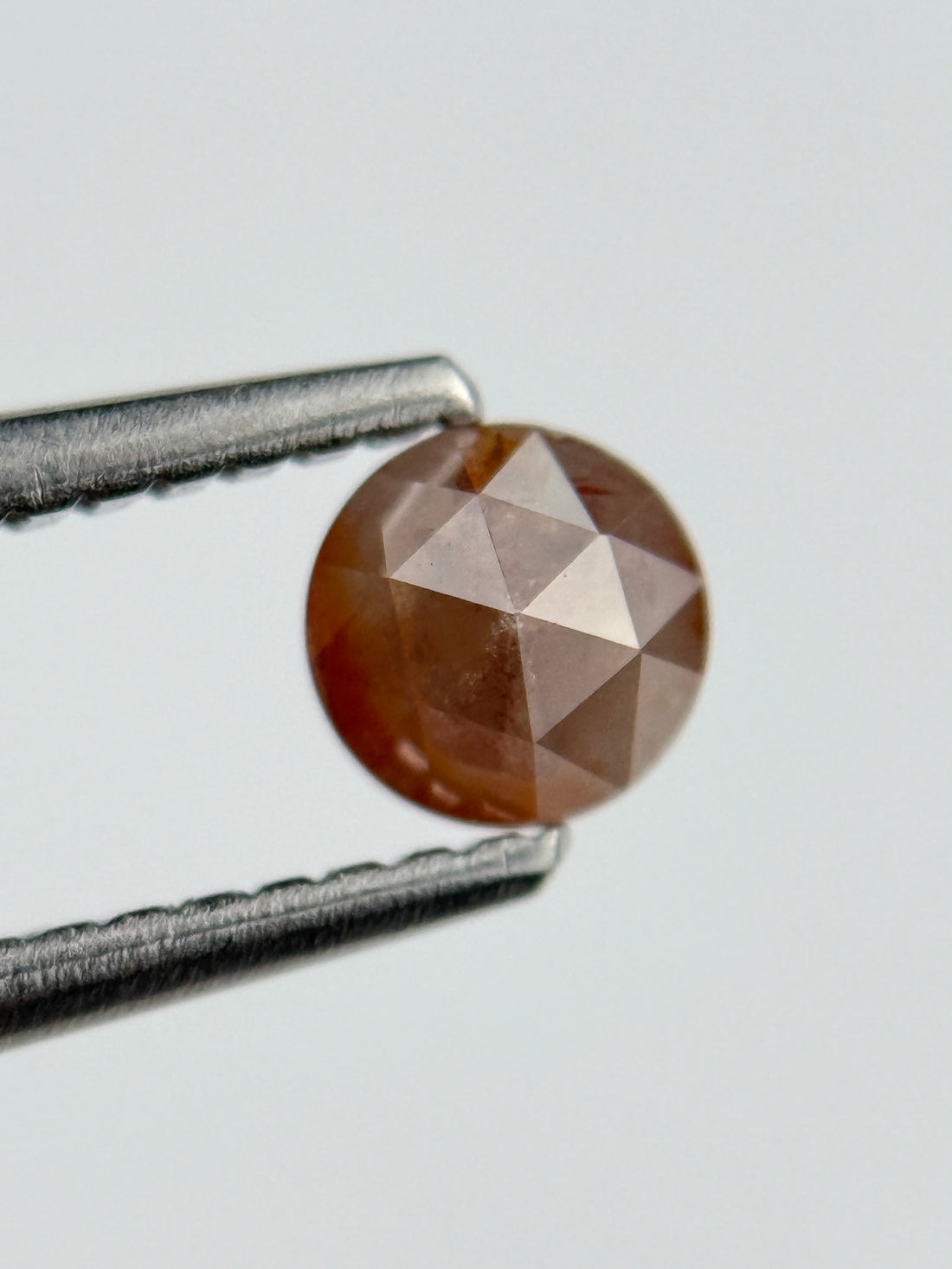 0.42 Ct Round Rose Cut Red Natural Minimal Diamond