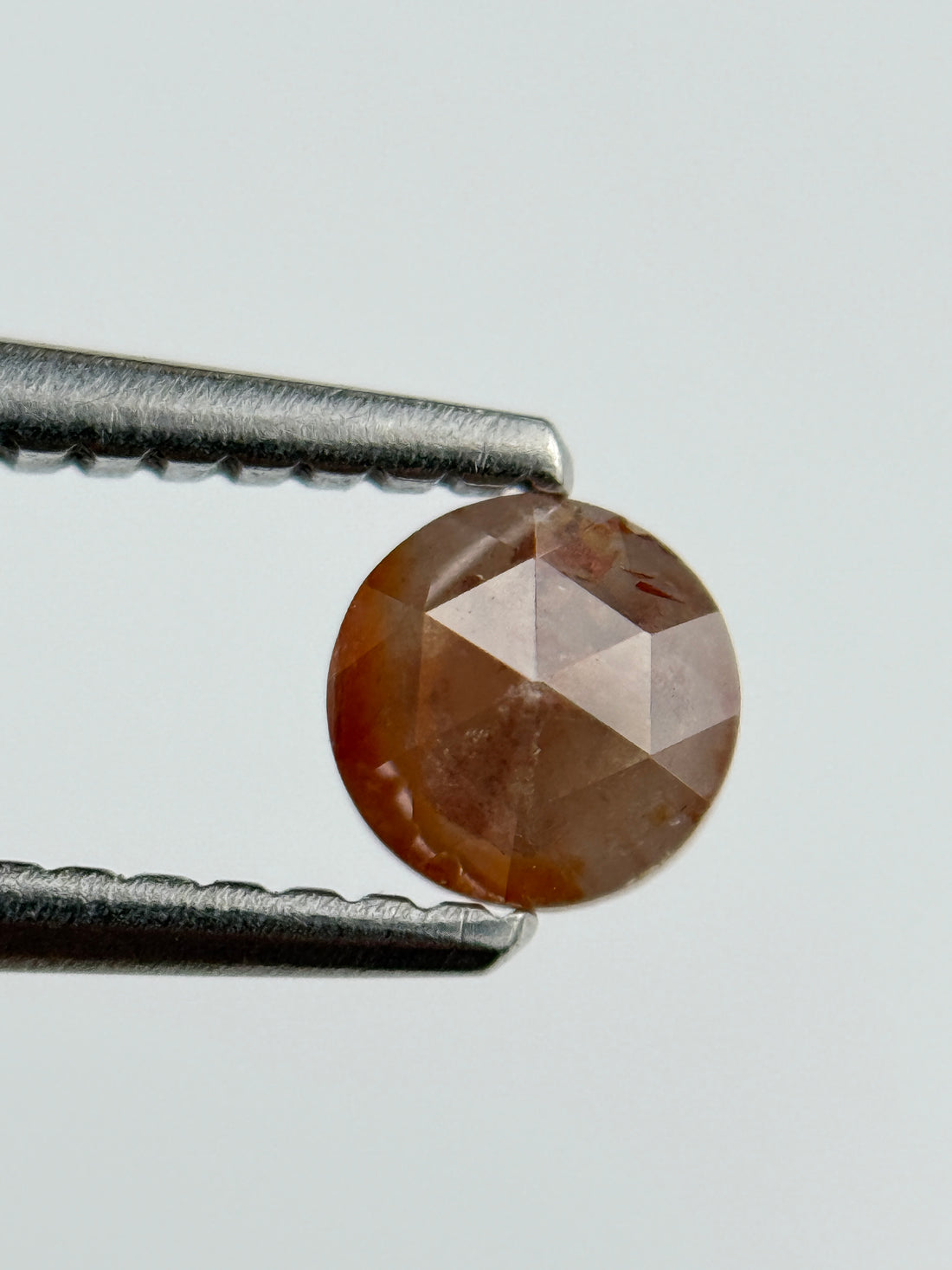 0.42 Ct Round Rose Cut Red Natural Minimal Diamond
