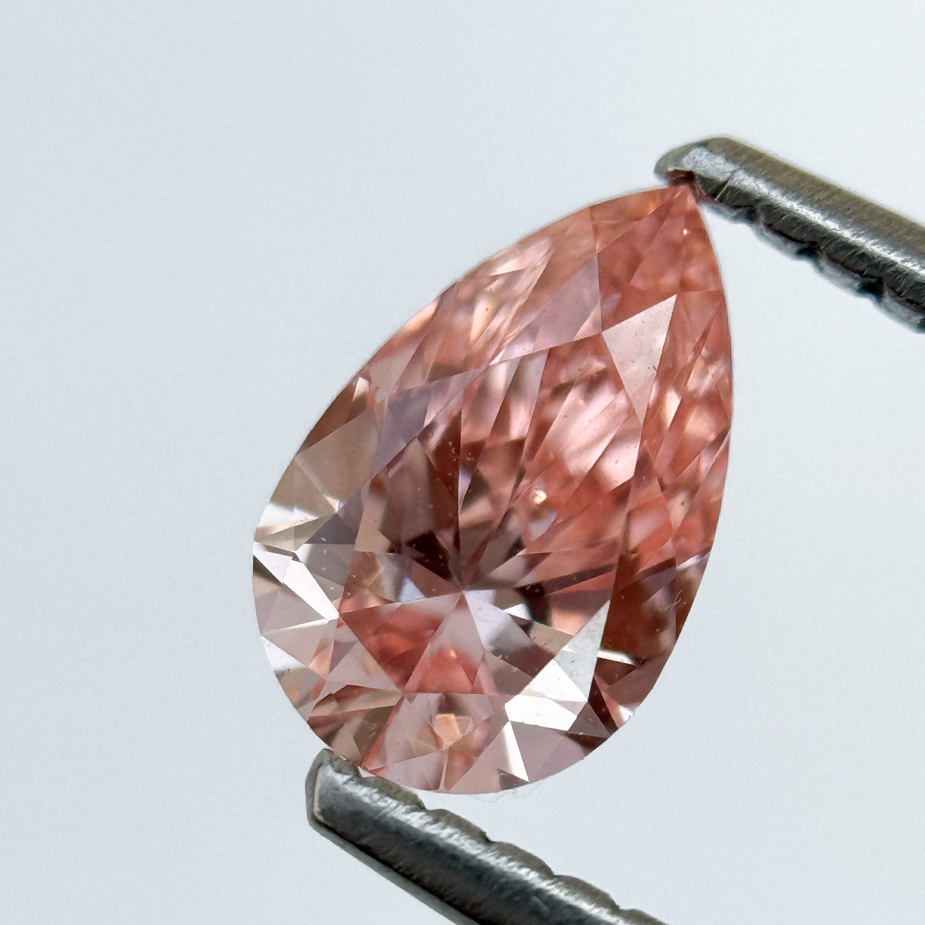 0.80 Ct Pear Brilliant Cut Pink Lab Grown Fancy Diamond